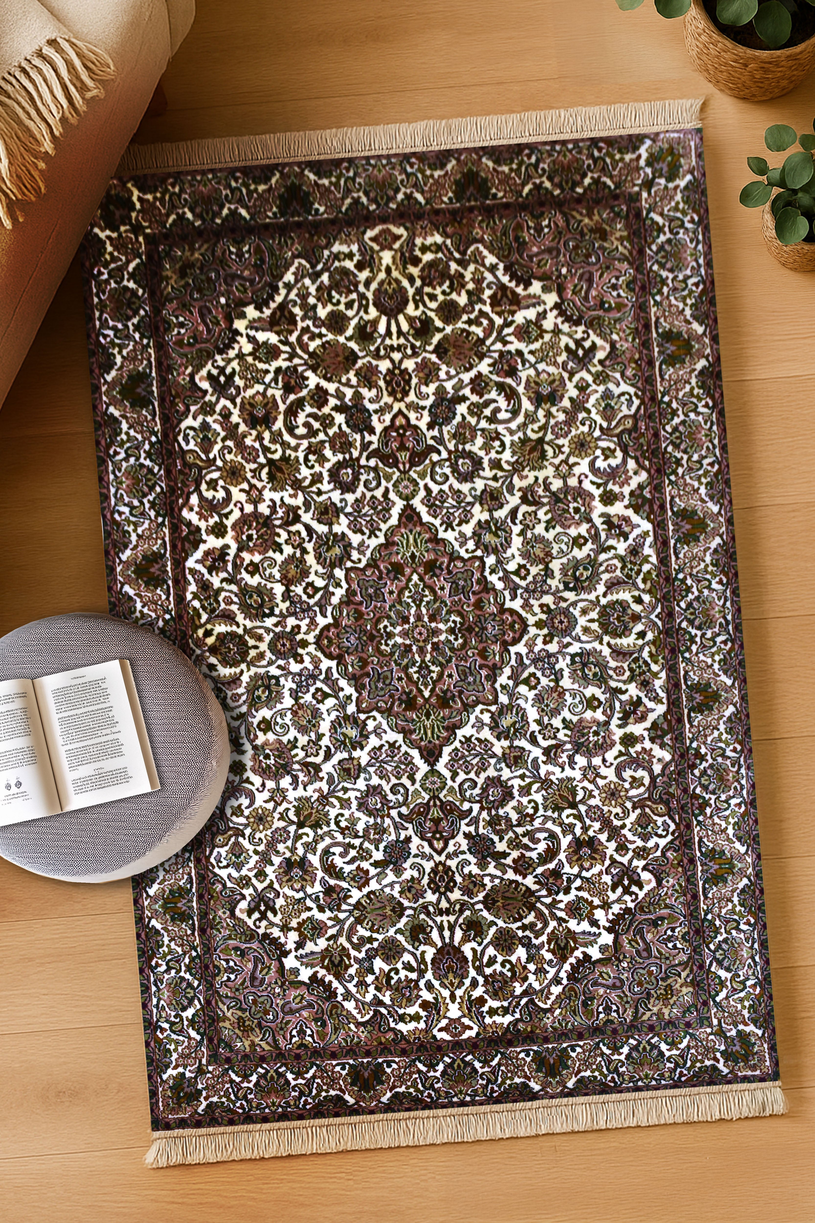 kayoom-kashan-9509-multi-teppich-122cm-x-181cm-handgewebt-orient-design image 3