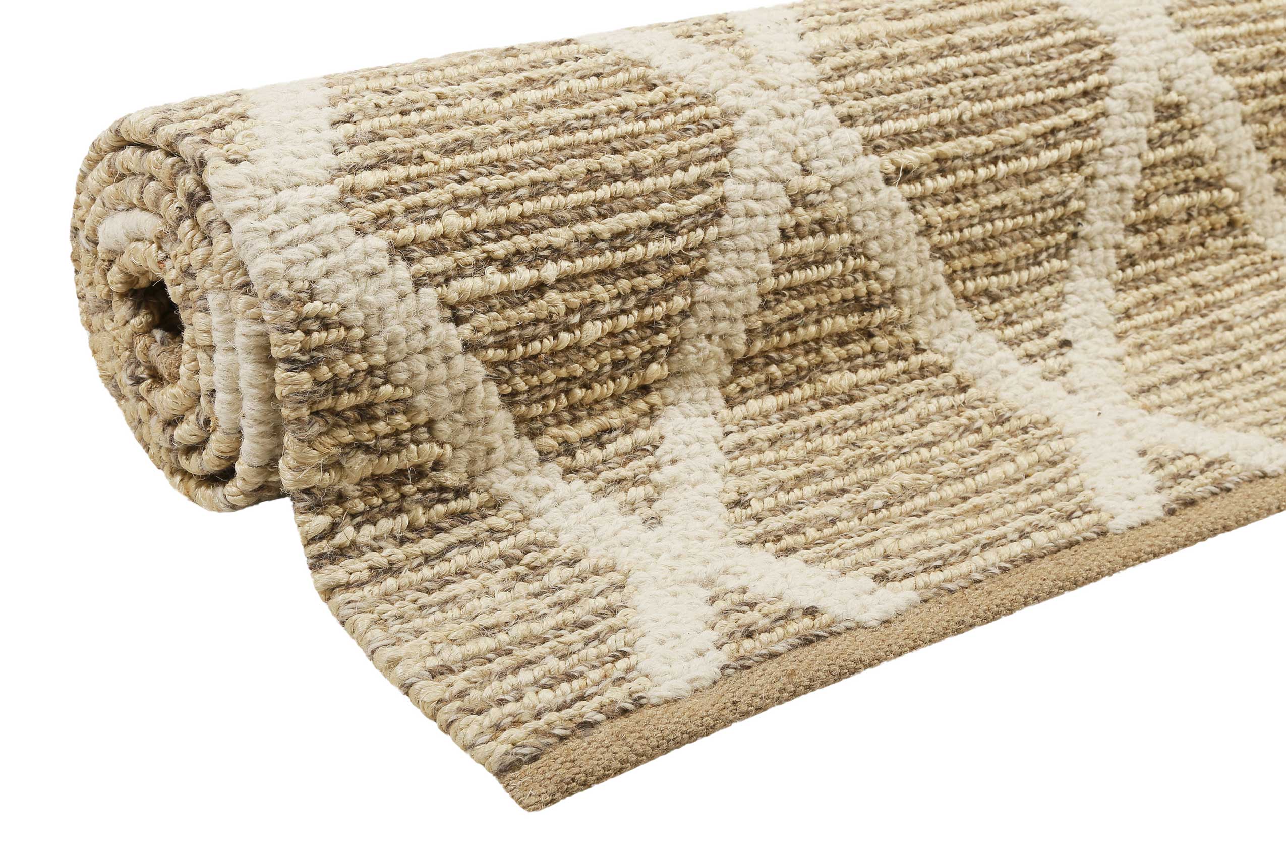 green-looop-novella-teppich-natur-jute-wolle-geometrisch-handgewebt image 7