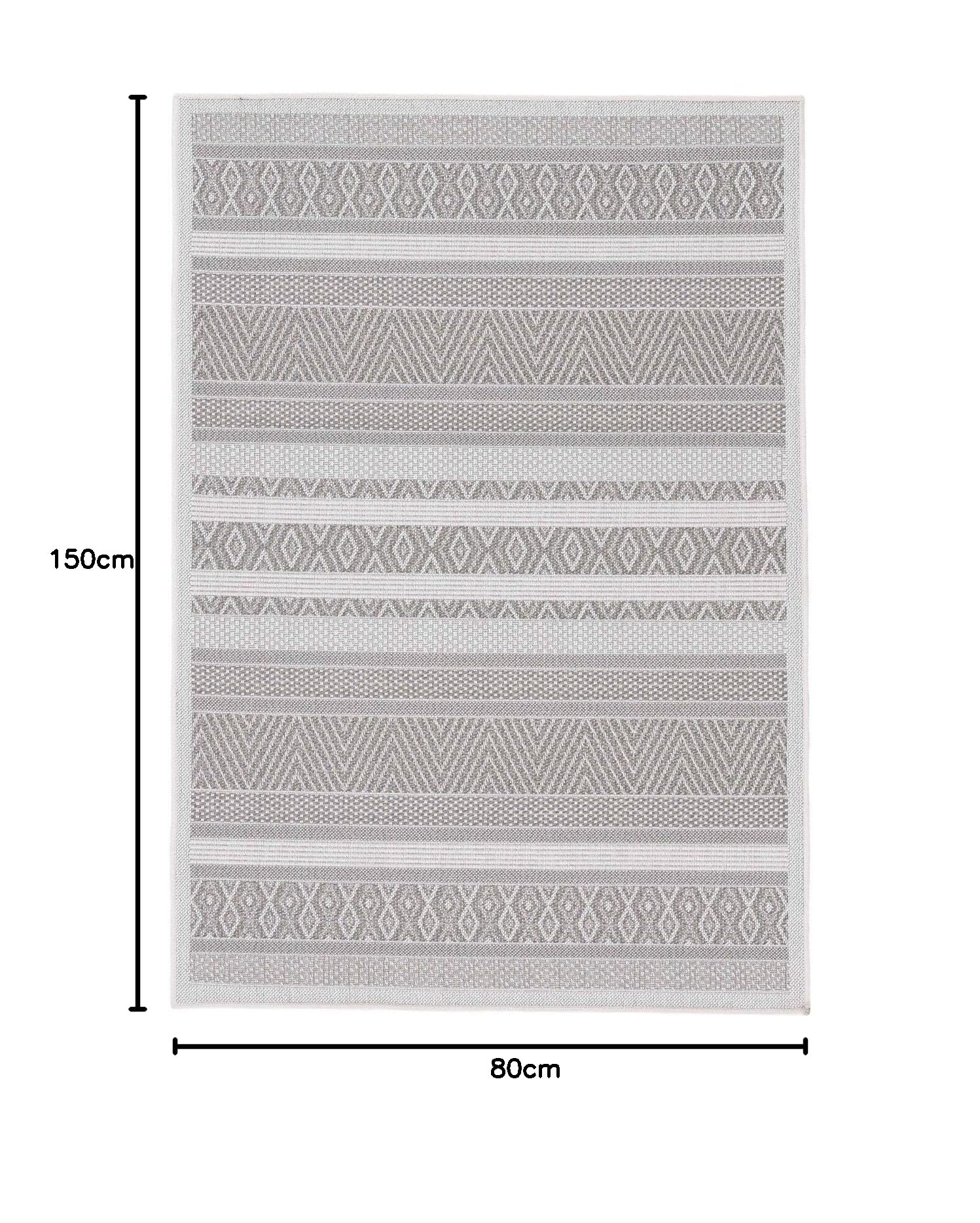 carpetfine-boho-beige-flachgewebeteppich-80x150-cm-in-outdoor-teppich-3 image 2