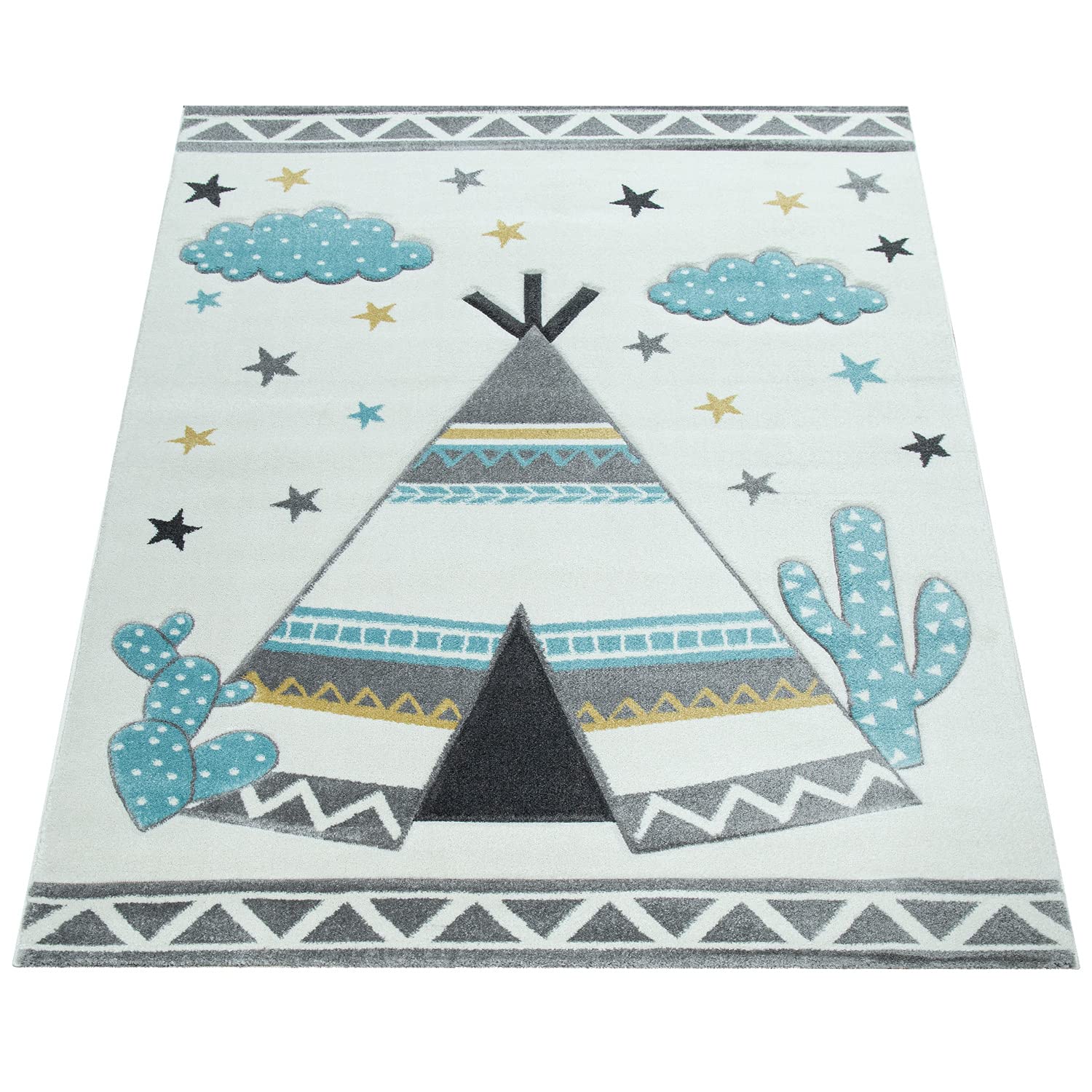 paco-home-bino-kinderteppich-140x200-cm-creme-pastell-3d-effekt image 4