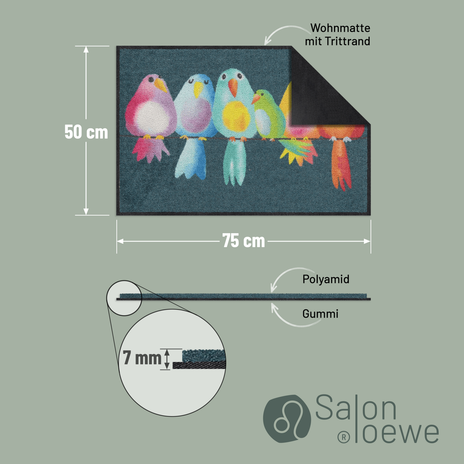salonloewe-fussmatte-rainbow-birds-eingangsmatte-50-x-75-cm-bunte-vogel-fu-matte image 4