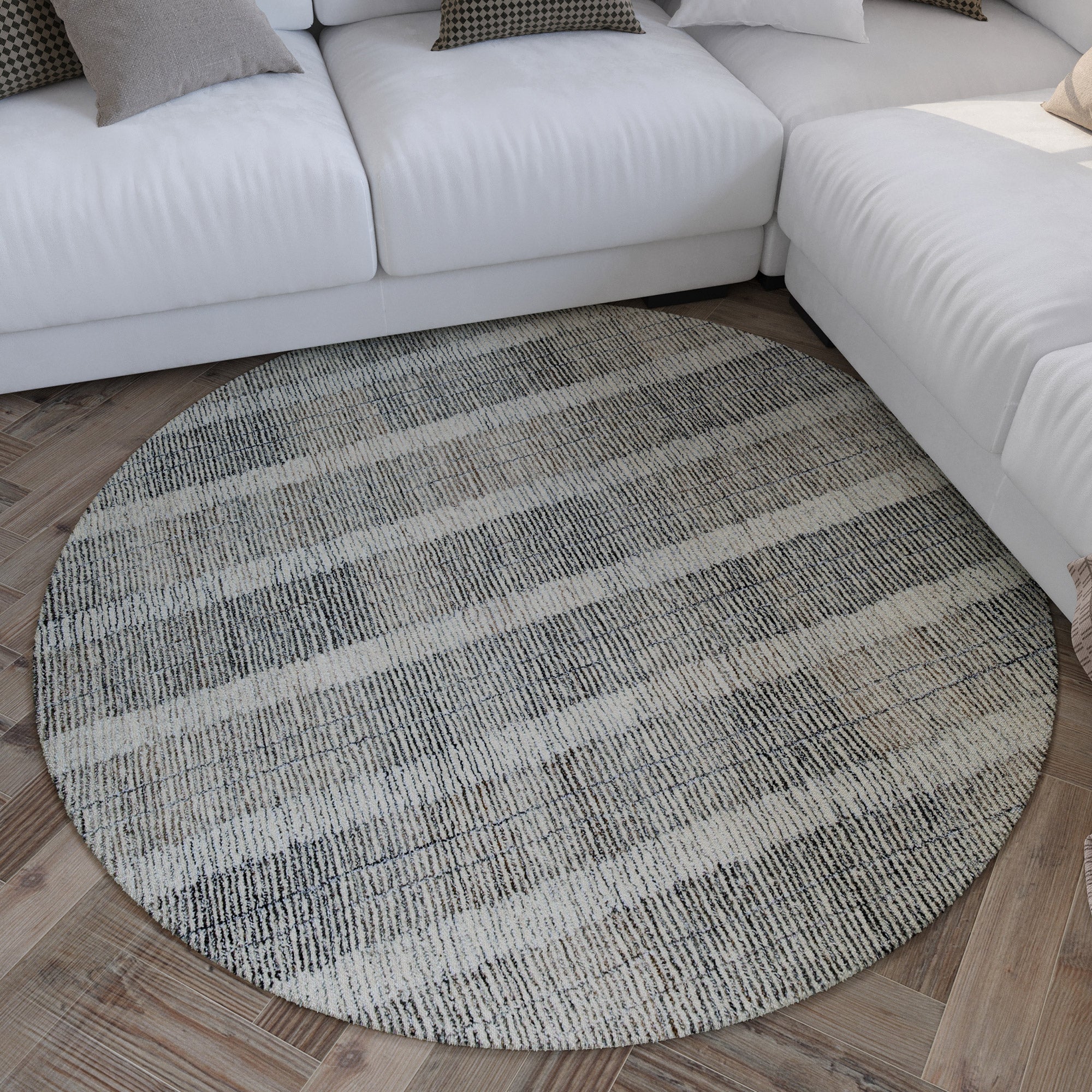weconhome-hamptons-forty-kurzflor-teppich-rund-beige-grau-handgetuftet-schurwoll image 2