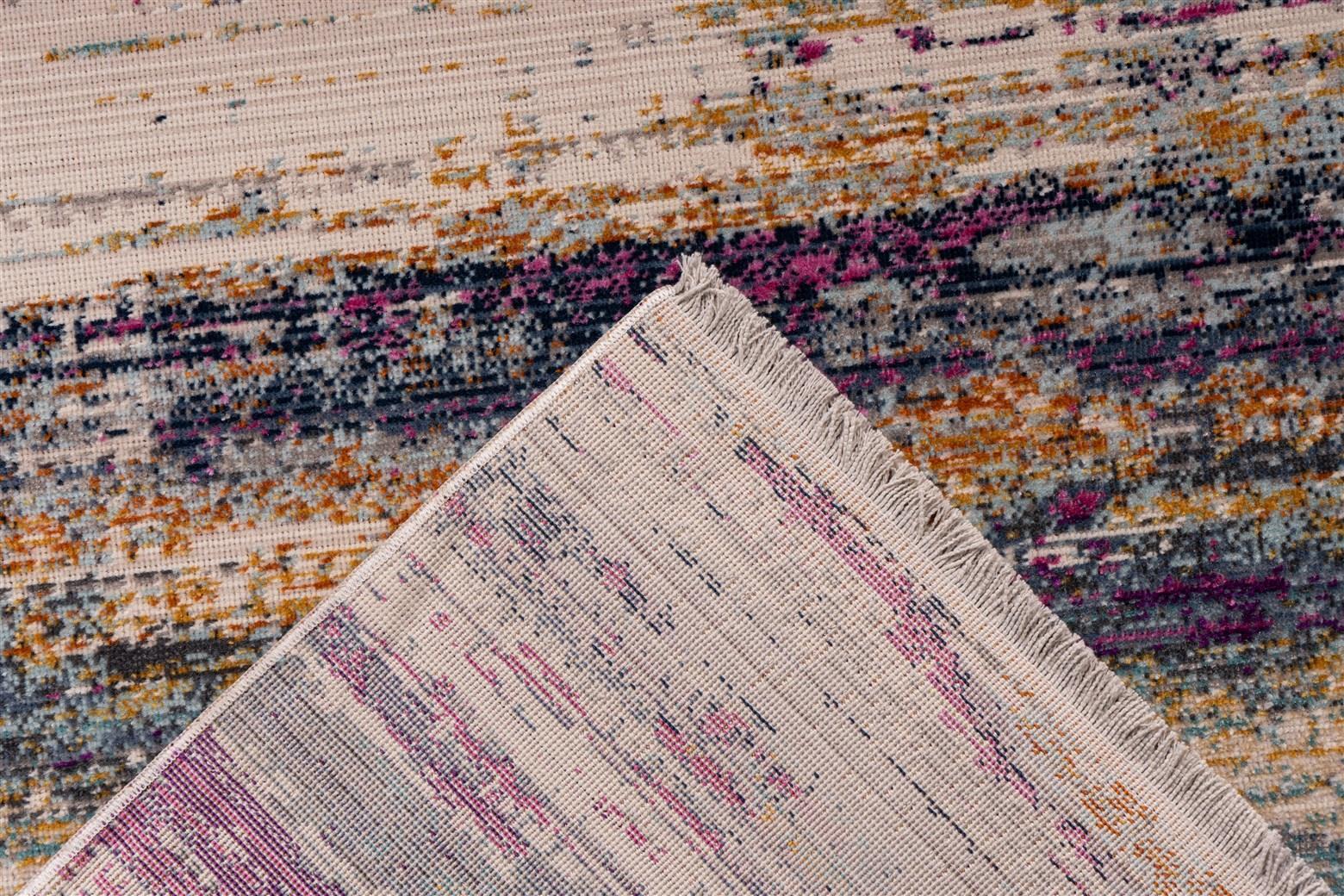 kayoom-anouk-725-vintage-teppich-flacher-flor-fransen-pflegeleicht image 5