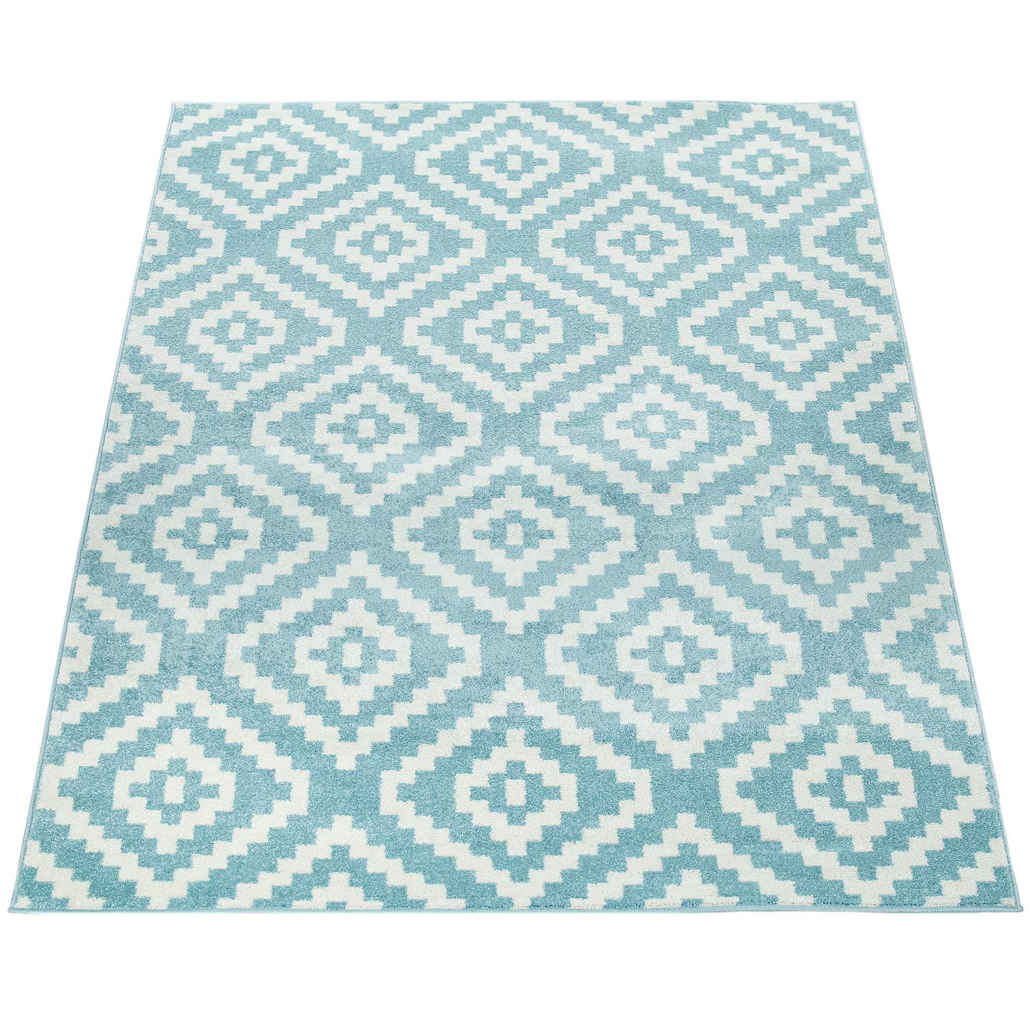 paco-home-metro-kurzflor-teppich-120x170-cm-blau-wei-rauten-ethno image 4