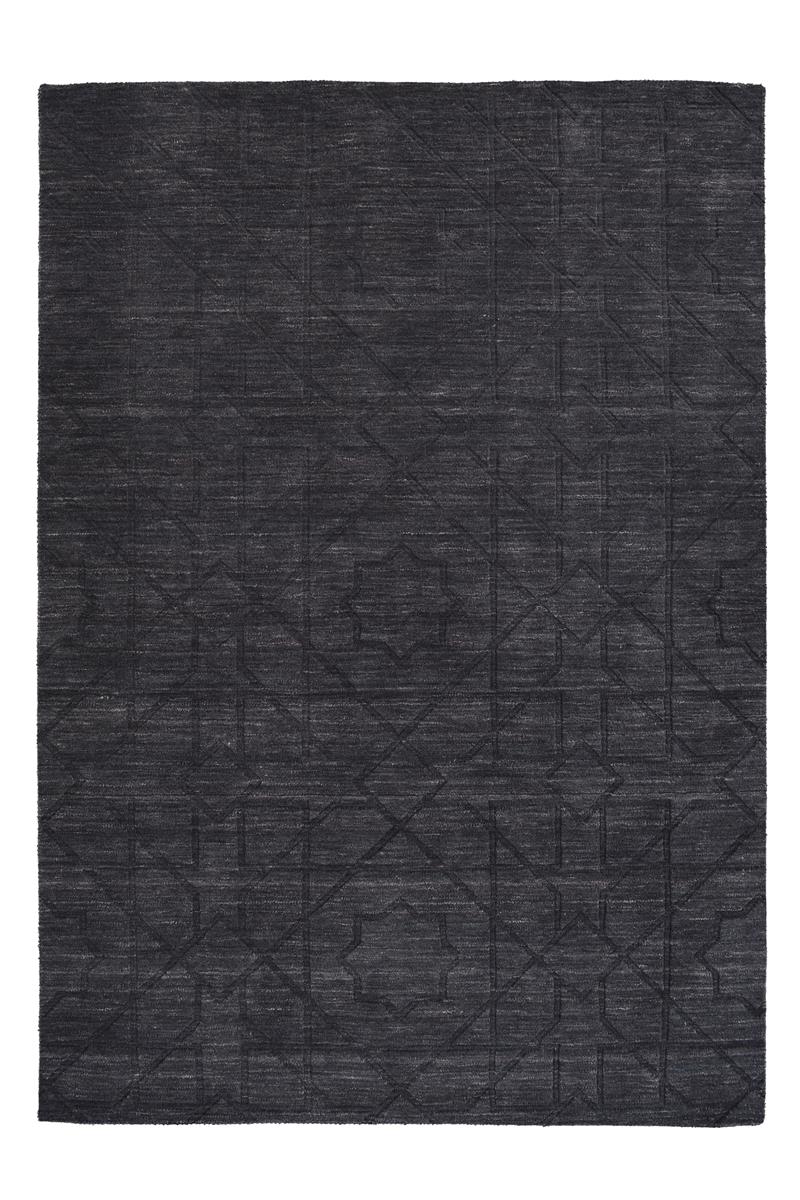 kayoom-ganges-410-handgekn-pfter-wollteppich-im-trend-design-anthrazit image 1