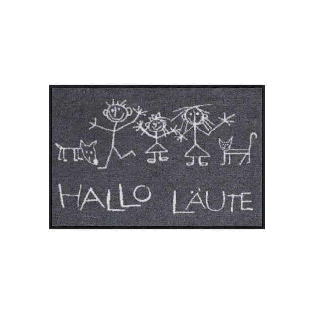 salonloewe-hallo-l-ute-fu-matte-50-x-75-cm-dunkelgrau-familienmotiv-polyamid image 1