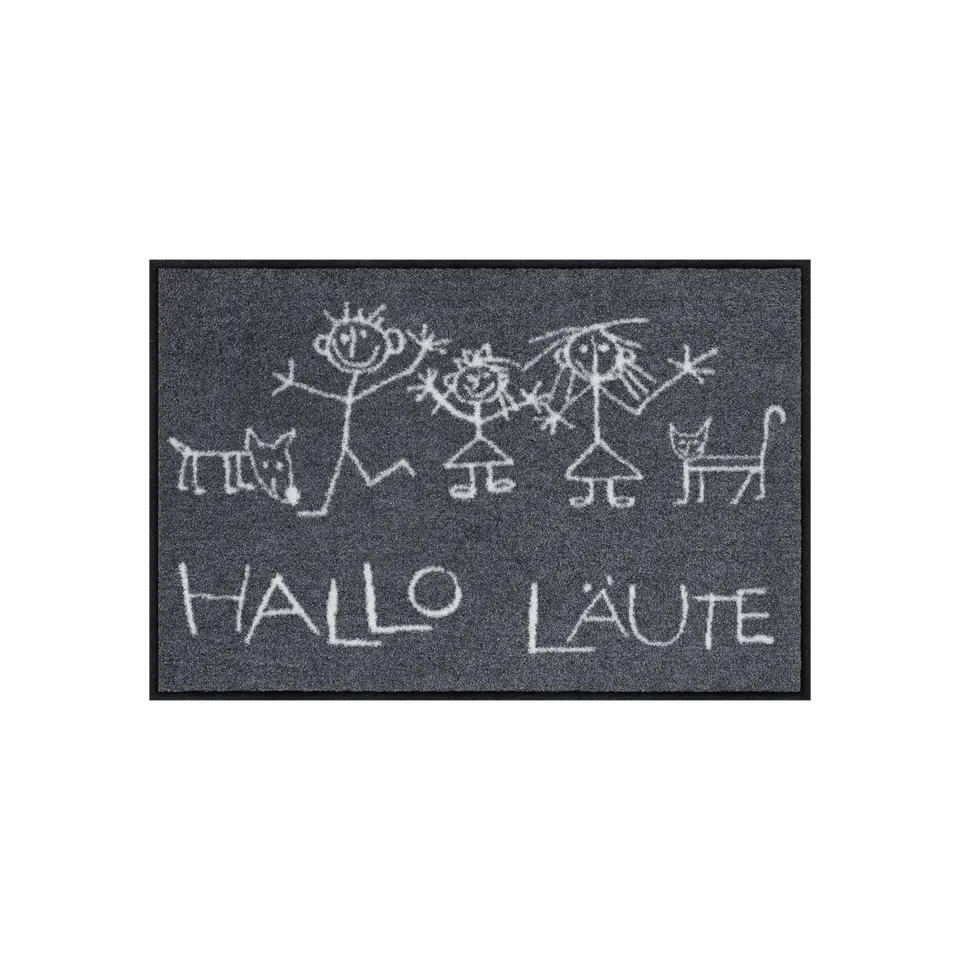 salonloewe-hallo-l-ute-fu-matte-50-x-75-cm-dunkelgrau-familienmotiv-polyamid image 1