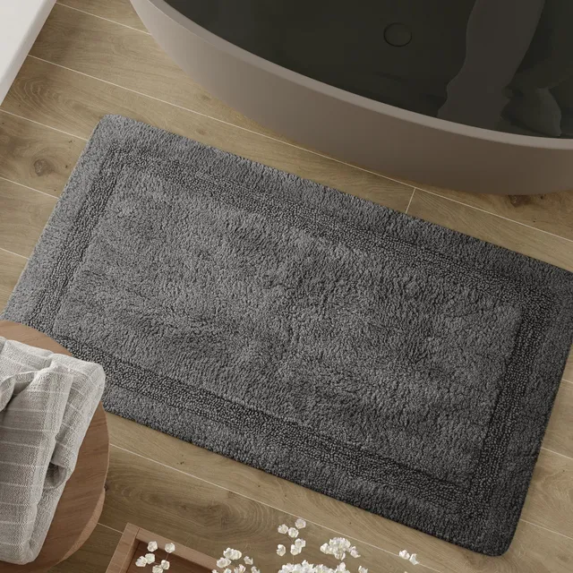 weconhome-basics-badteppich-knut-granit-grau-100-baumwolle-getuftet-20-mm-flor-f image 1
