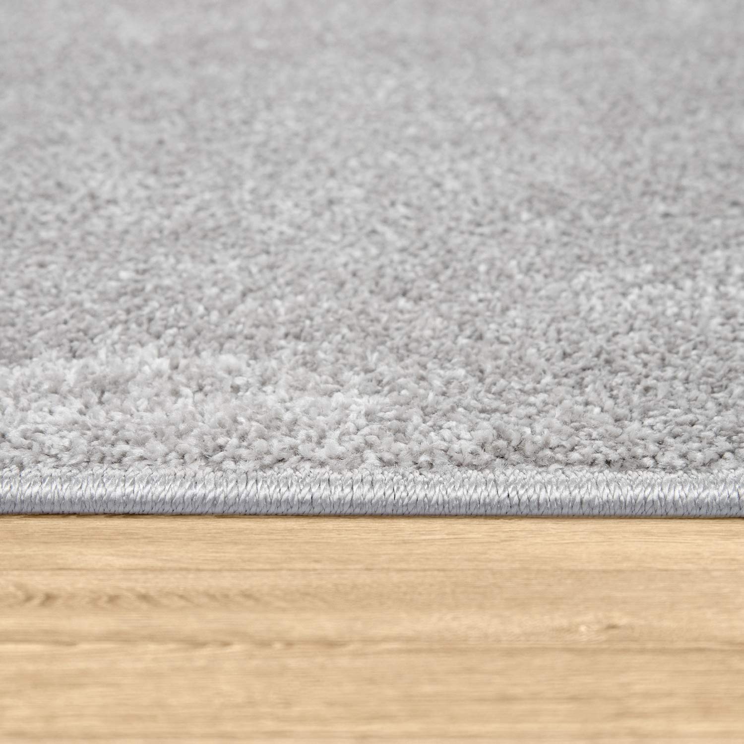 paco-home-kurzflor-teppich-silber-80x250-cm image 2