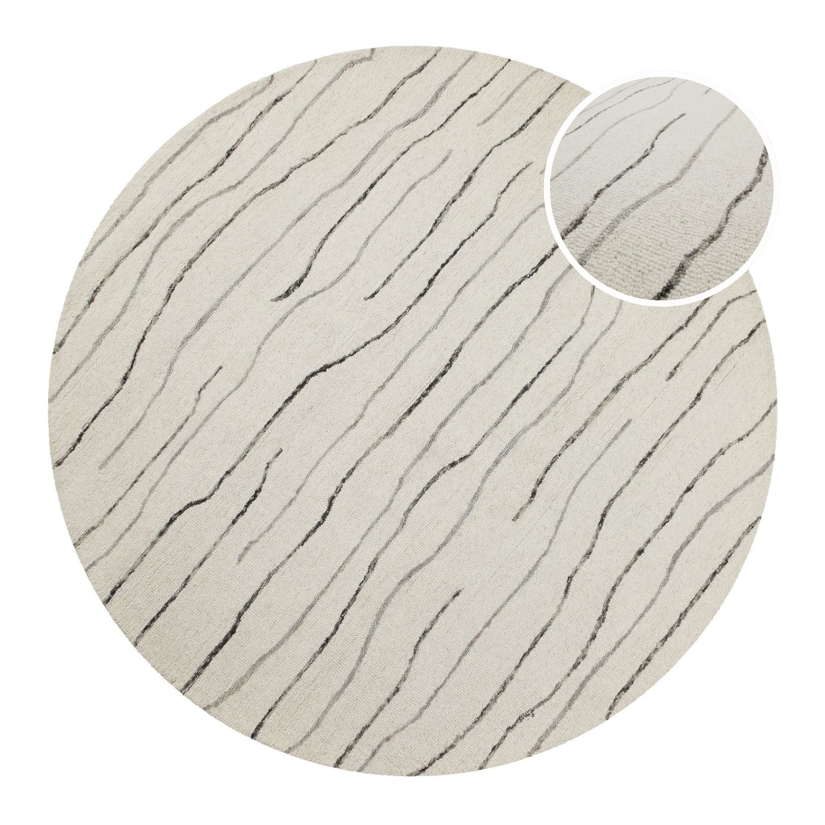 weconhome-hamptons-eleven-kurzflor-teppich-rund-creme-wei-aus-100-schurwolle-han image 1
