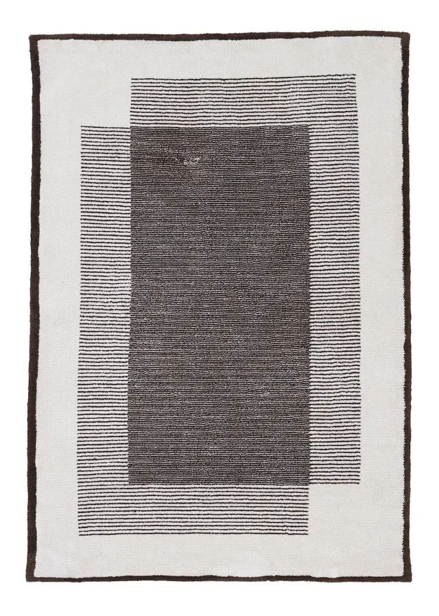 carpetfine-teppich-holly-weicher-kurzflorteppich-creme-braun-80x150-cm-rechtecki image 1