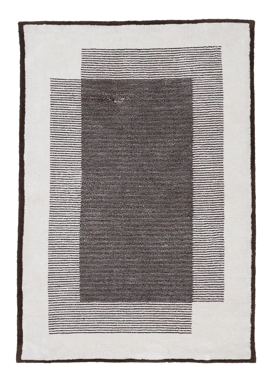 carpetfine-teppich-holly-weicher-kurzflorteppich-creme-braun-80x150-cm-rechtecki image 1