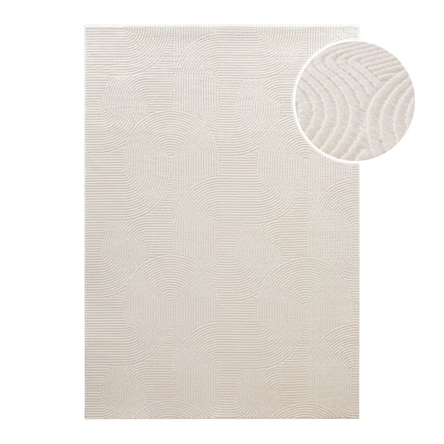weconhome-kurzflorteppich-nuuk-arc-getufteter-teppich-in-creme-wei-mit-hoch-tief image 1