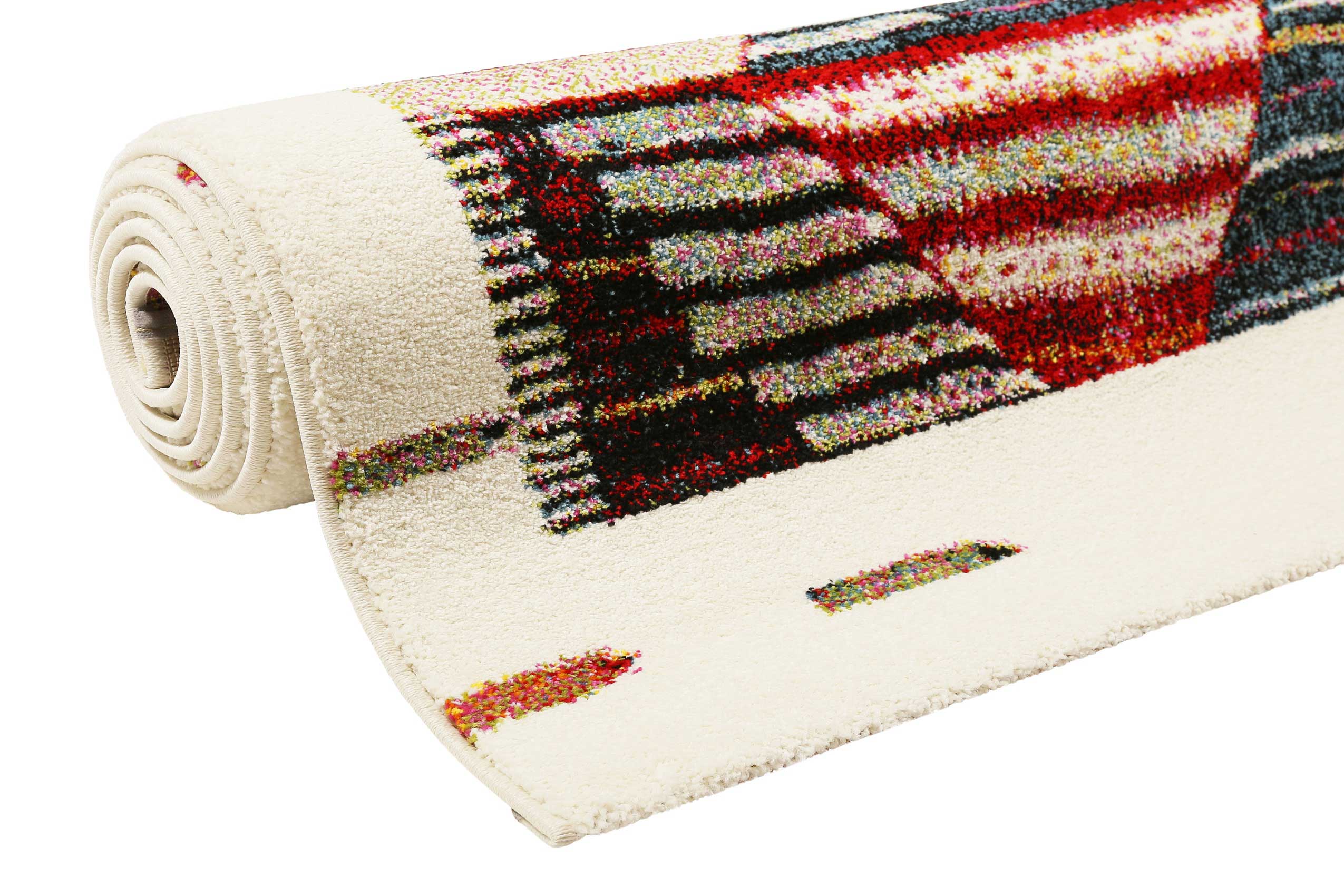weconhome-modern-berber-kurzflor-teppich-orange-rot-beige image 8