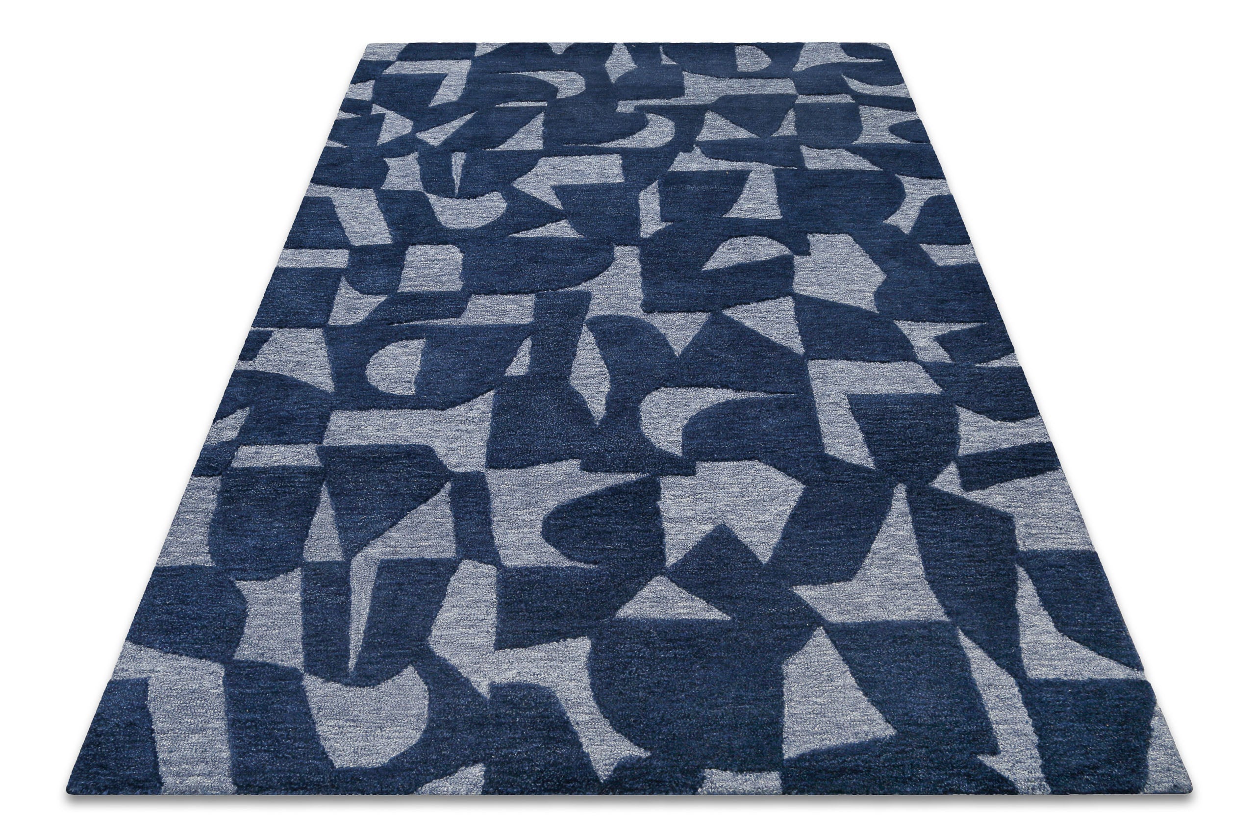 weconhome-ocean-state-kurzflorteppich-blau-meliert-handgetuftet-schurwolle-polye image 3