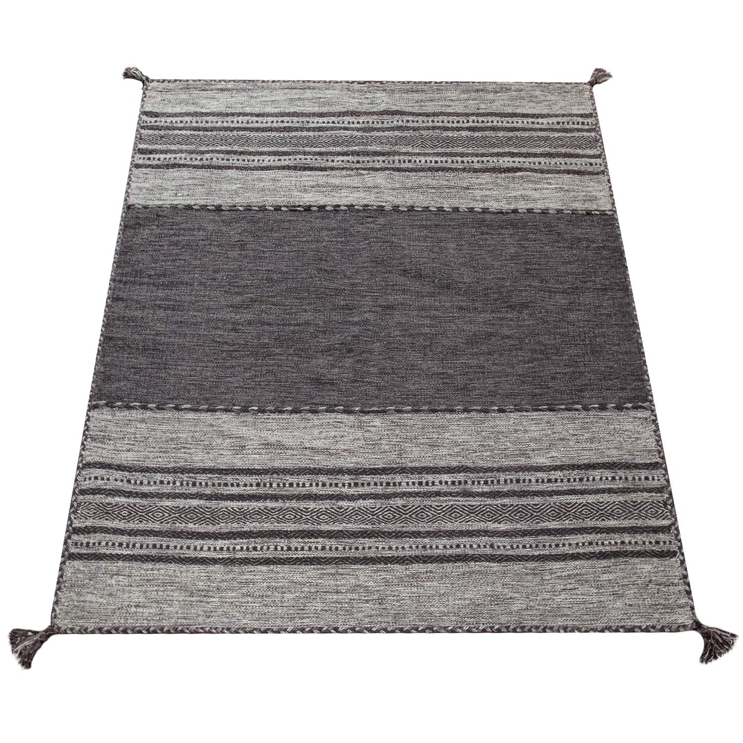 paco-home-kelim-teppich-handgewebt-grau-80x150-cm image 5