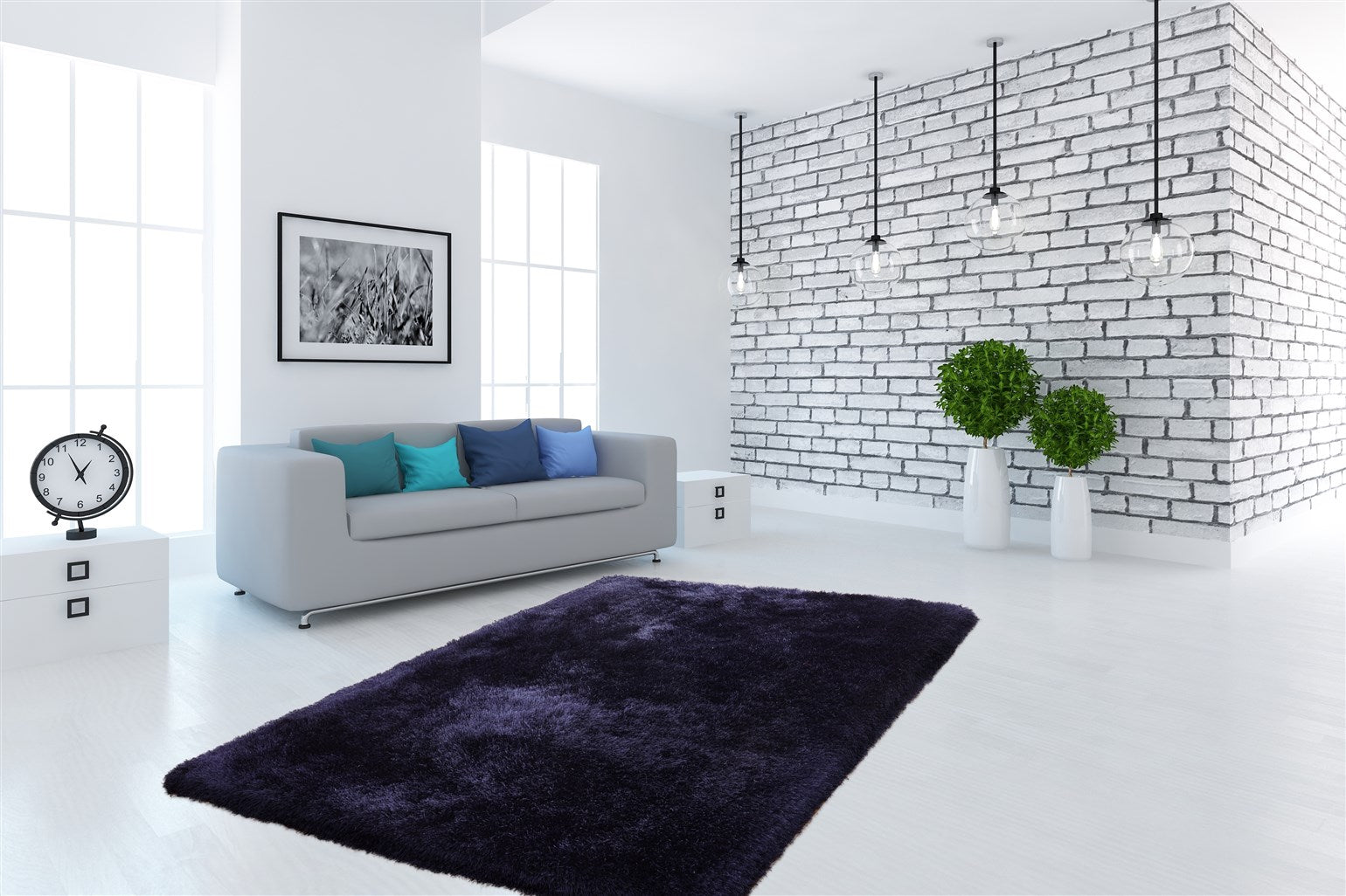 kayoom-cosy-410-hochflorteppich-superweich-handgemacht-blau image 3