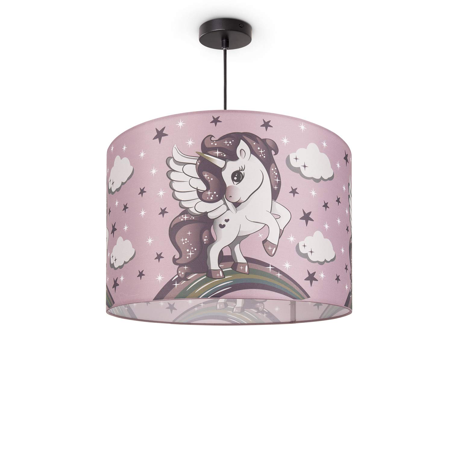 paco-home-volta-kinder-pendelleuchte-einhorn-pink-45-5-cm-e27 image 1