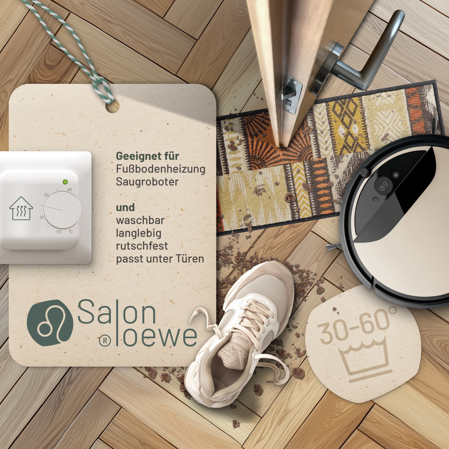 salonloewe-ethno-patch-teppich-30-x-100-cm-fu-matte-mit-geometrischem-muster-in- image 3