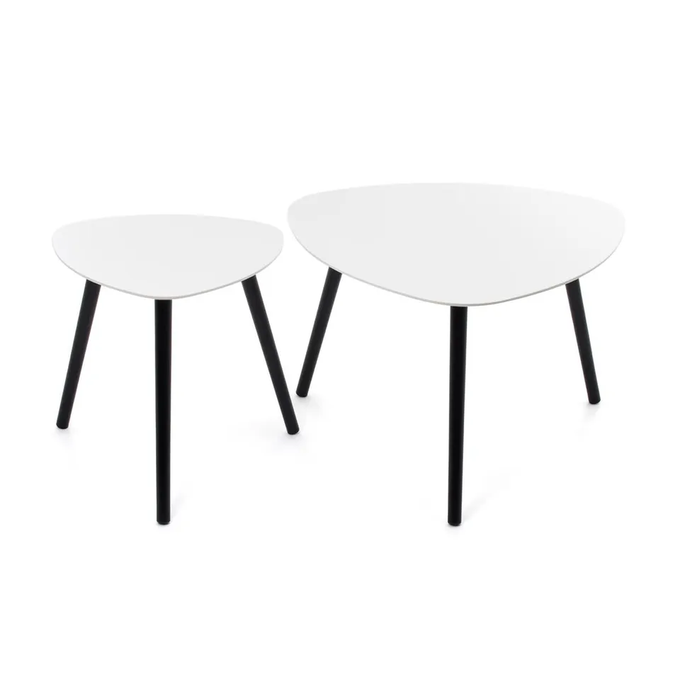 kayoom-tisch-set-anna-wei-2-beistelltische-dreieckig-rundliche-platten-schwarze- image 1