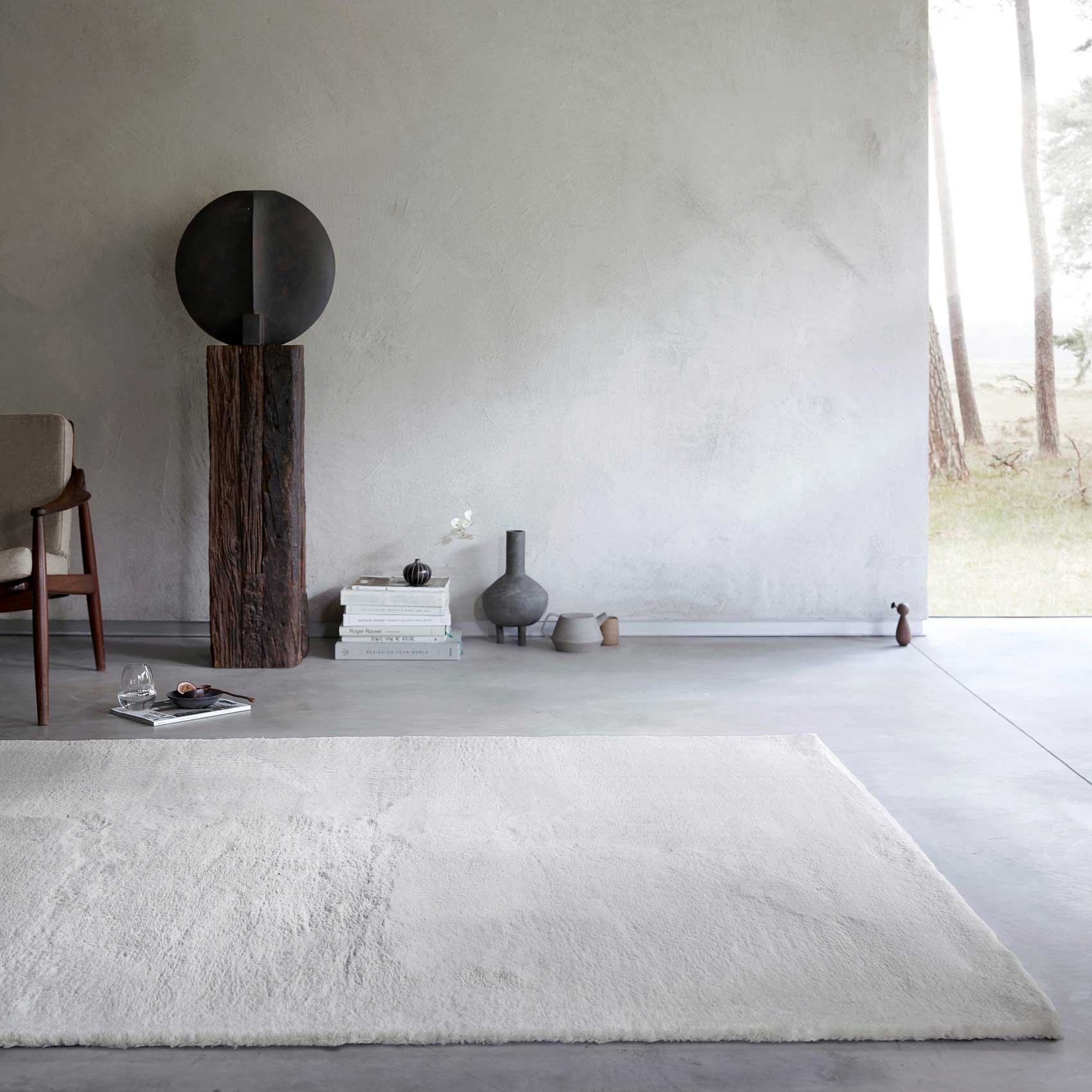 weconhome-basics-anna-kunstfell-teppich-beige-grau-flauschig-eckig image 2