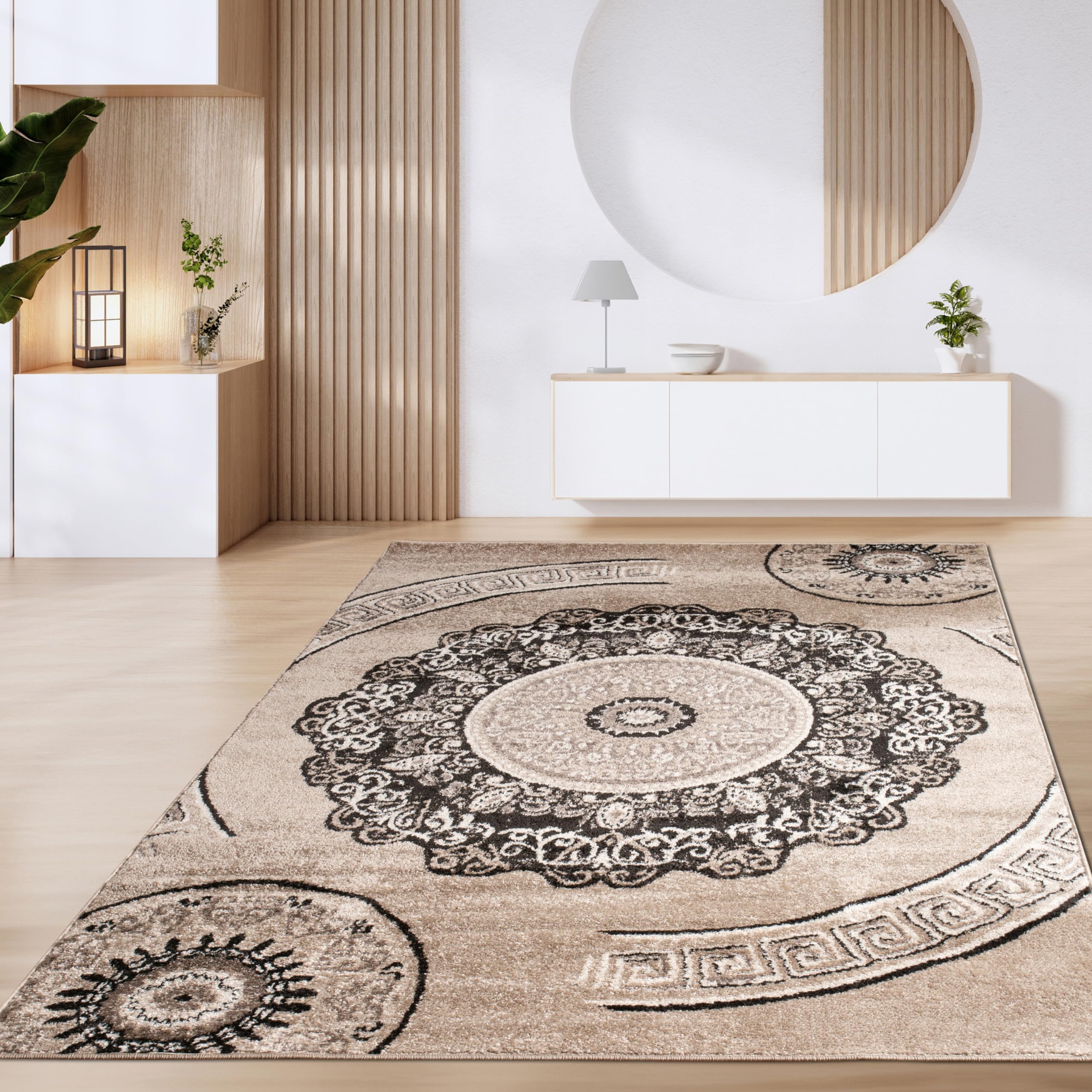 paco-home-vintage-kurzflor-teppich-80x150-cm-braun-beige-geometrisch image 6