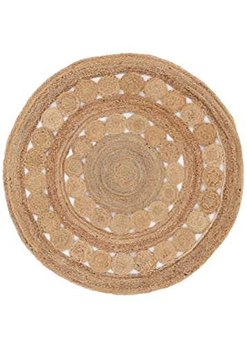 carpetfine-juteteppich-dana-rund-naturfarbe-120-cm-handgewebter-naturteppich-aus image 7