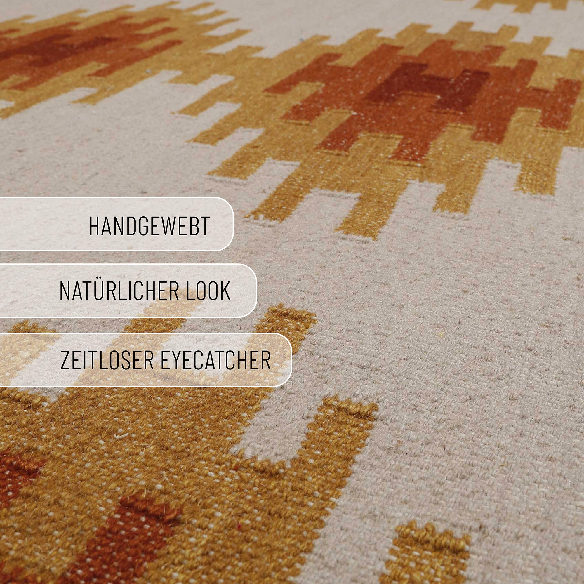 weconhome-belle-green-looop-kelim-teppich-wolle-beige-ocker image 4