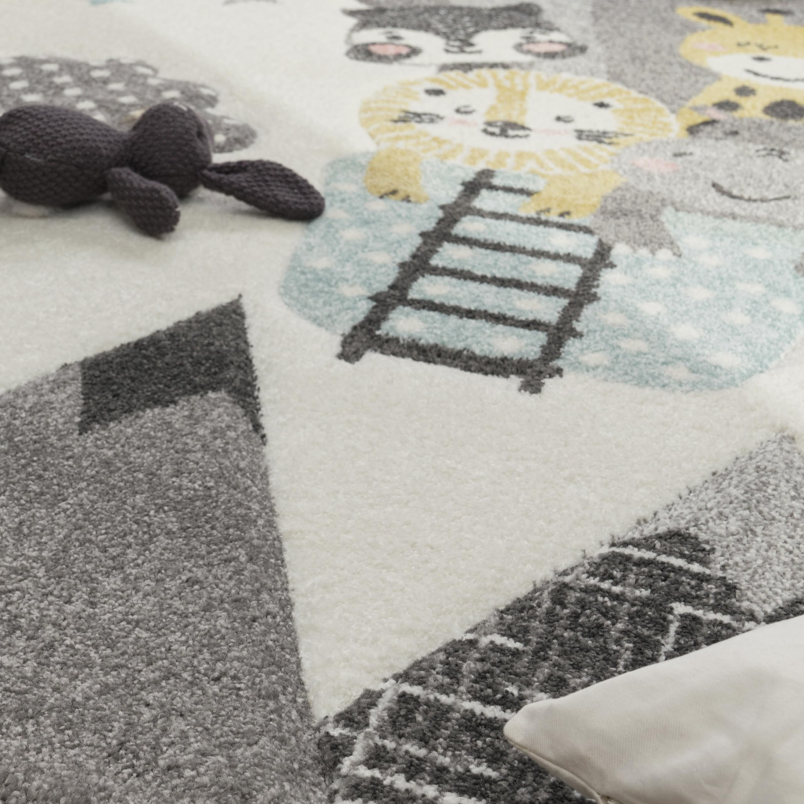 paco-home-kinderteppich-kurzflor-rund-120-cm-regenbogen-bauernhof image 4