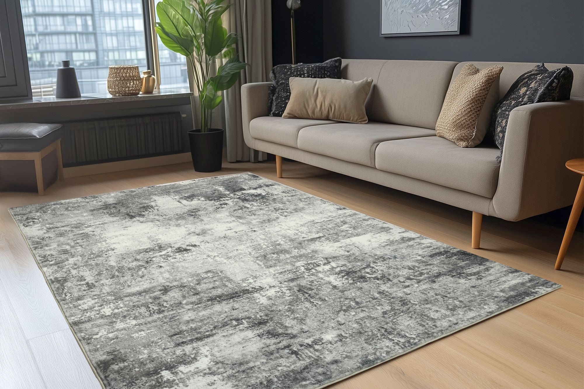 kayoom-elegantica-330-kurzflor-teppich-polyester-grau-9-mm-florh-he-verschiedene image 4