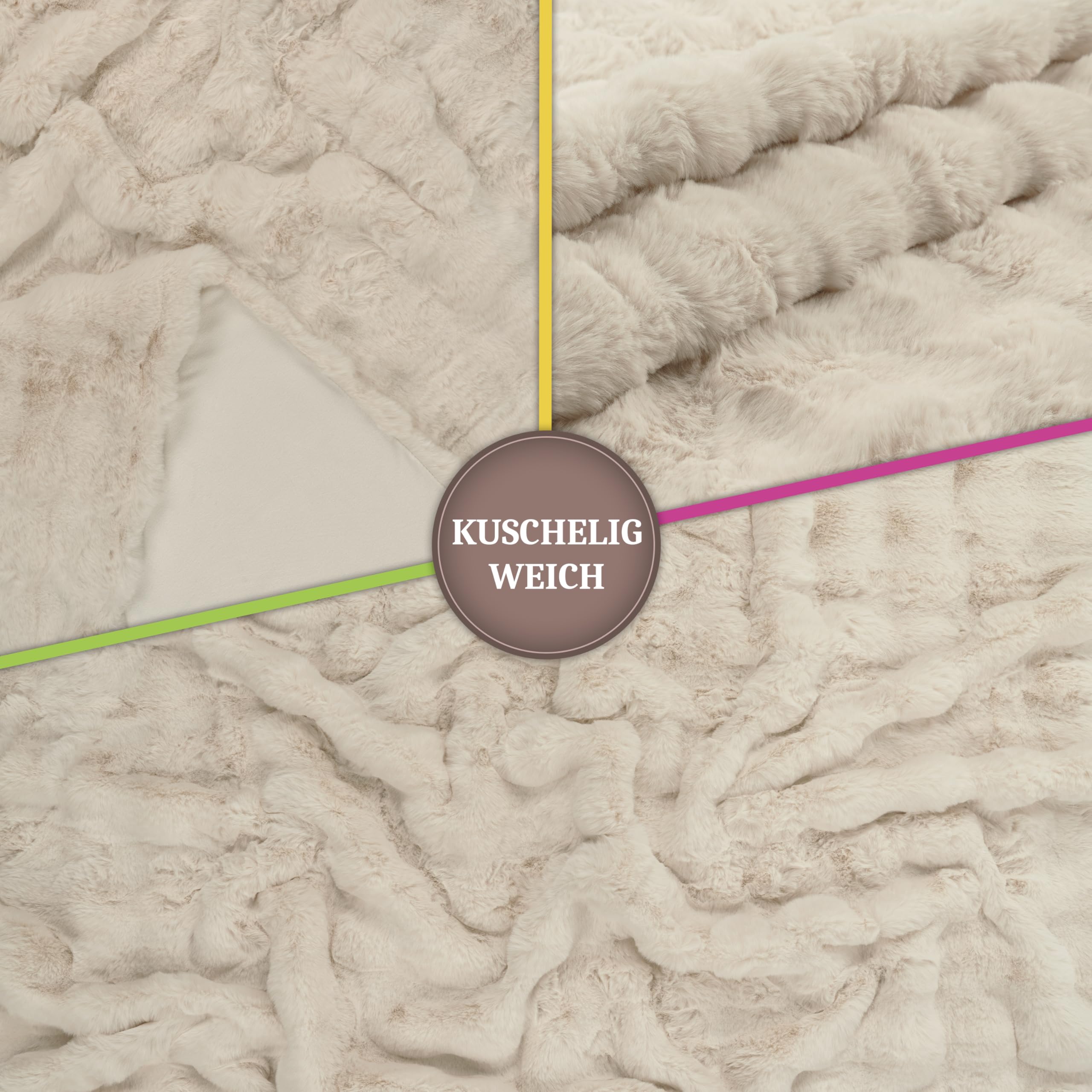 paco-home-tagesdecke-rauten-3d-200x240cm-creme image 3
