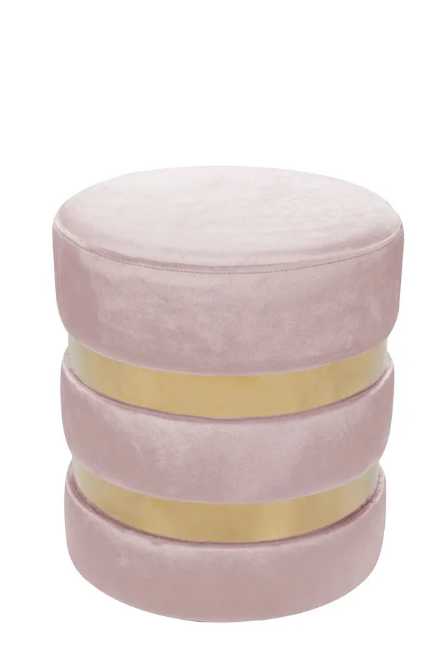 kayoom-hocker-novalie-225-samtiger-hocker-mit-metallgestell-rund-und-elegant image 1