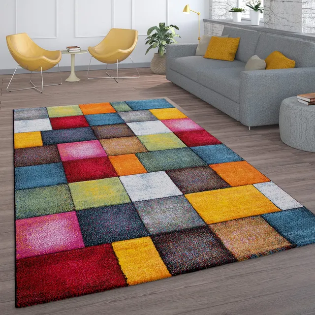 paco-home-kurzflor-teppich-bunt-80x150-cm-modern-kinderzimmer image 1