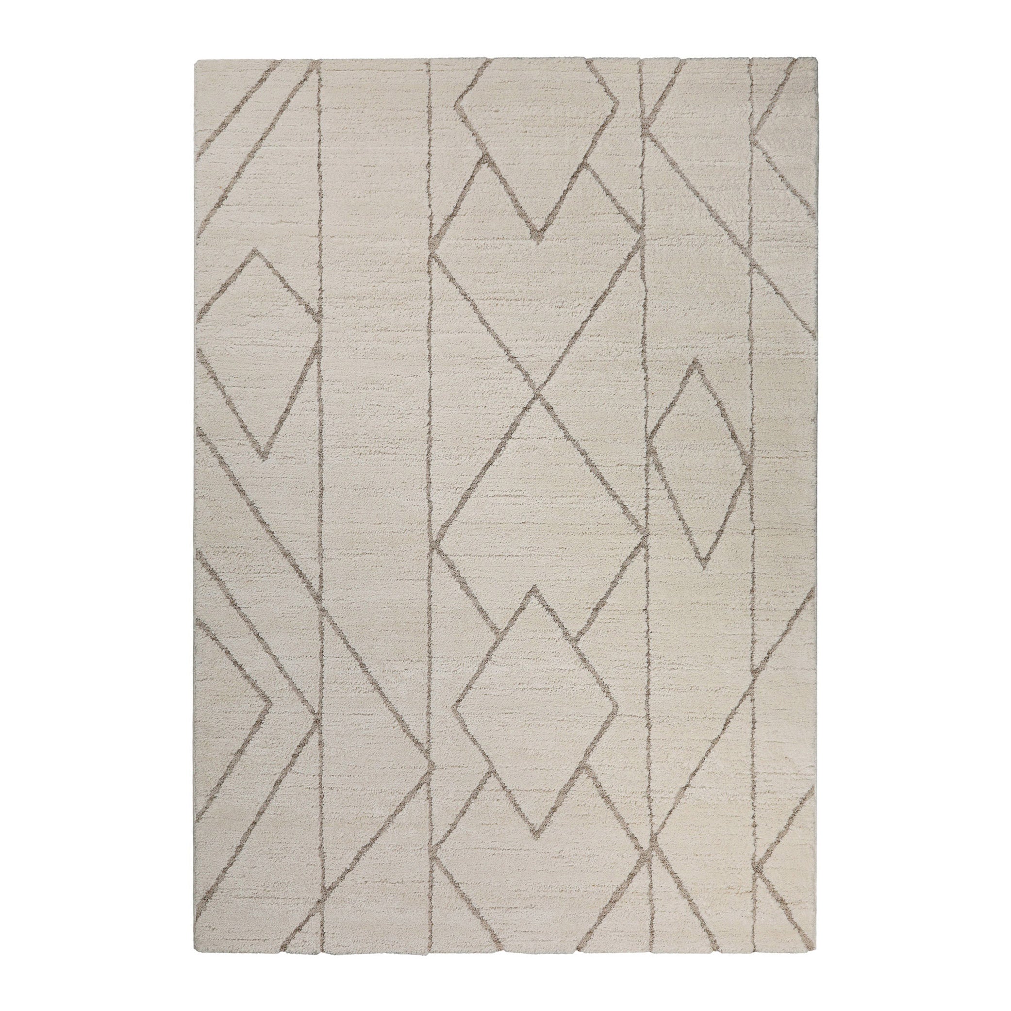 weconhome-kurzflor-teppich-pelle-creme-beige-rauten image 2
