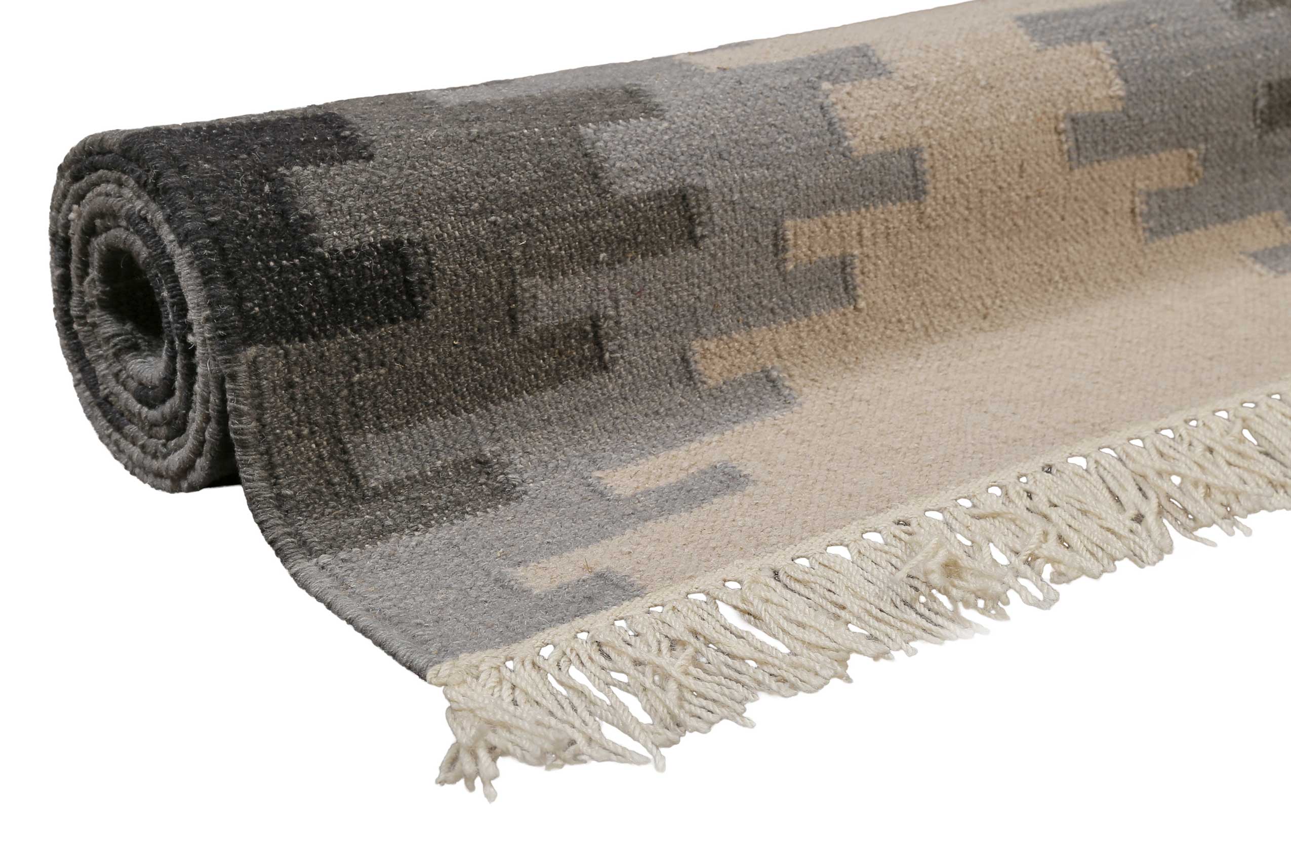 green-looop-belle-kelim-teppich-beige-grau-wolle-handgewebt image 8