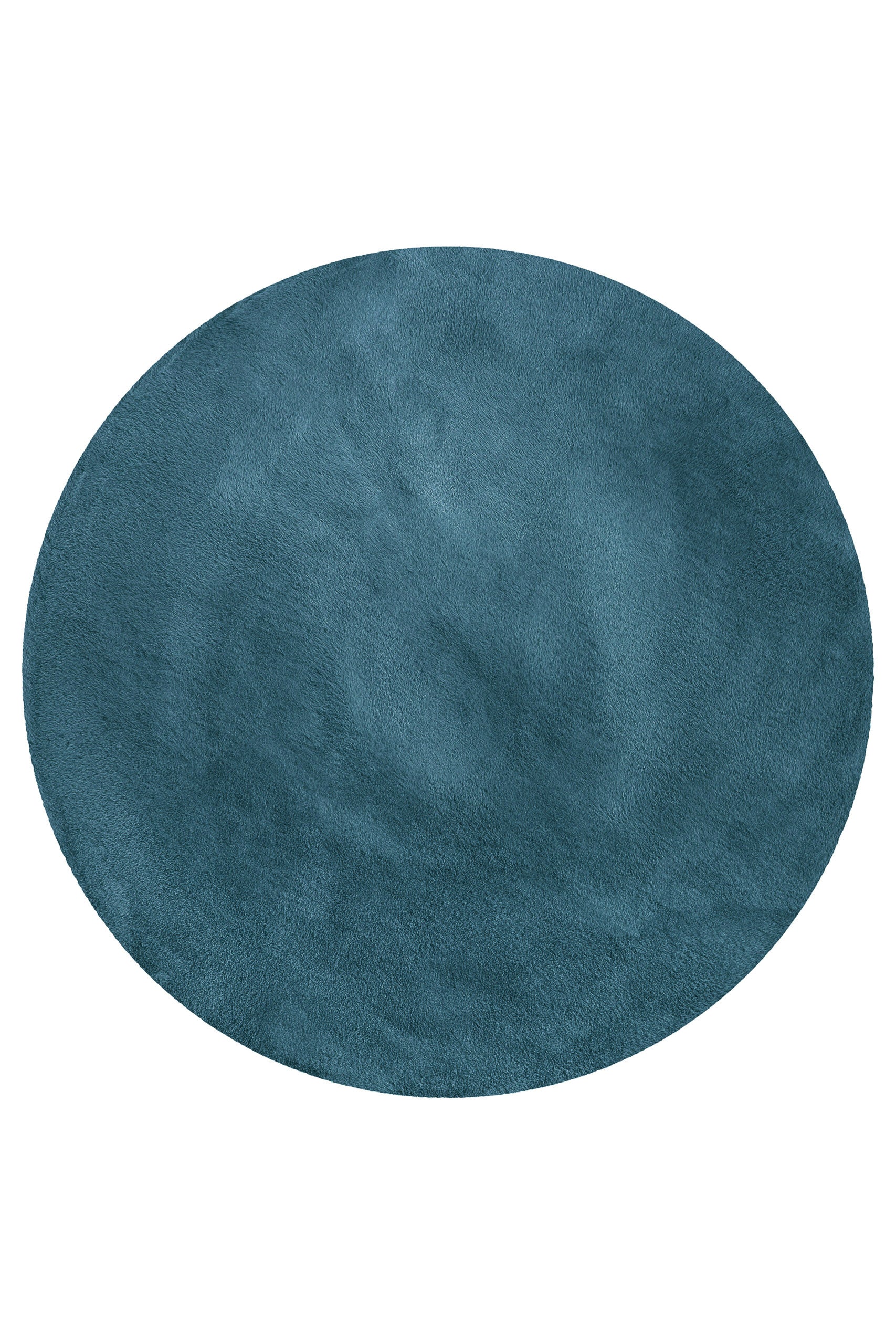 weconhome-basics-anna-kunstfell-teppich-rund-petrol-flauschig image 3