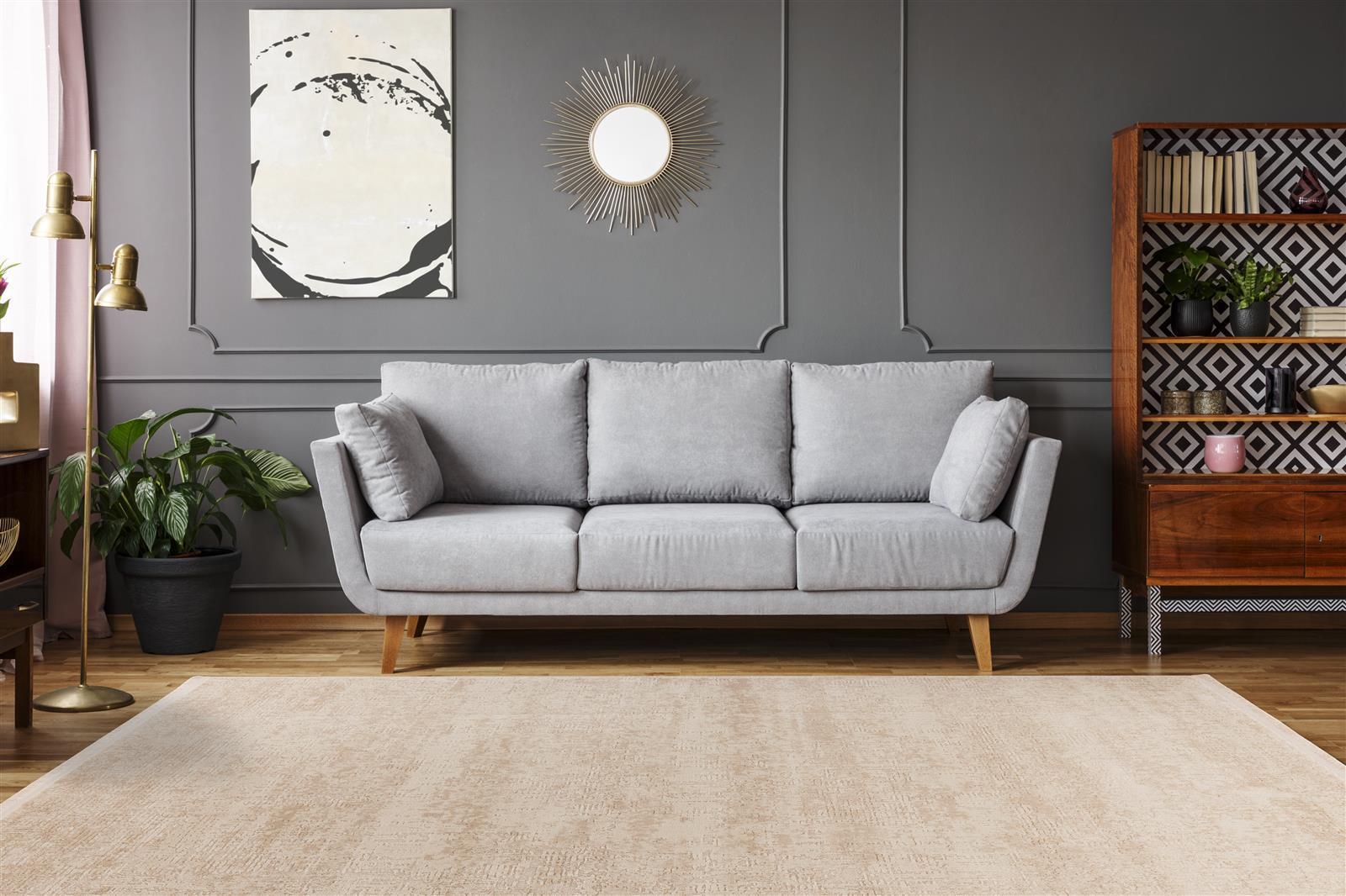 kayoom-adela-625-kurzflorteppich-creme-13-mm-florh-he-100-polypropylen image 2