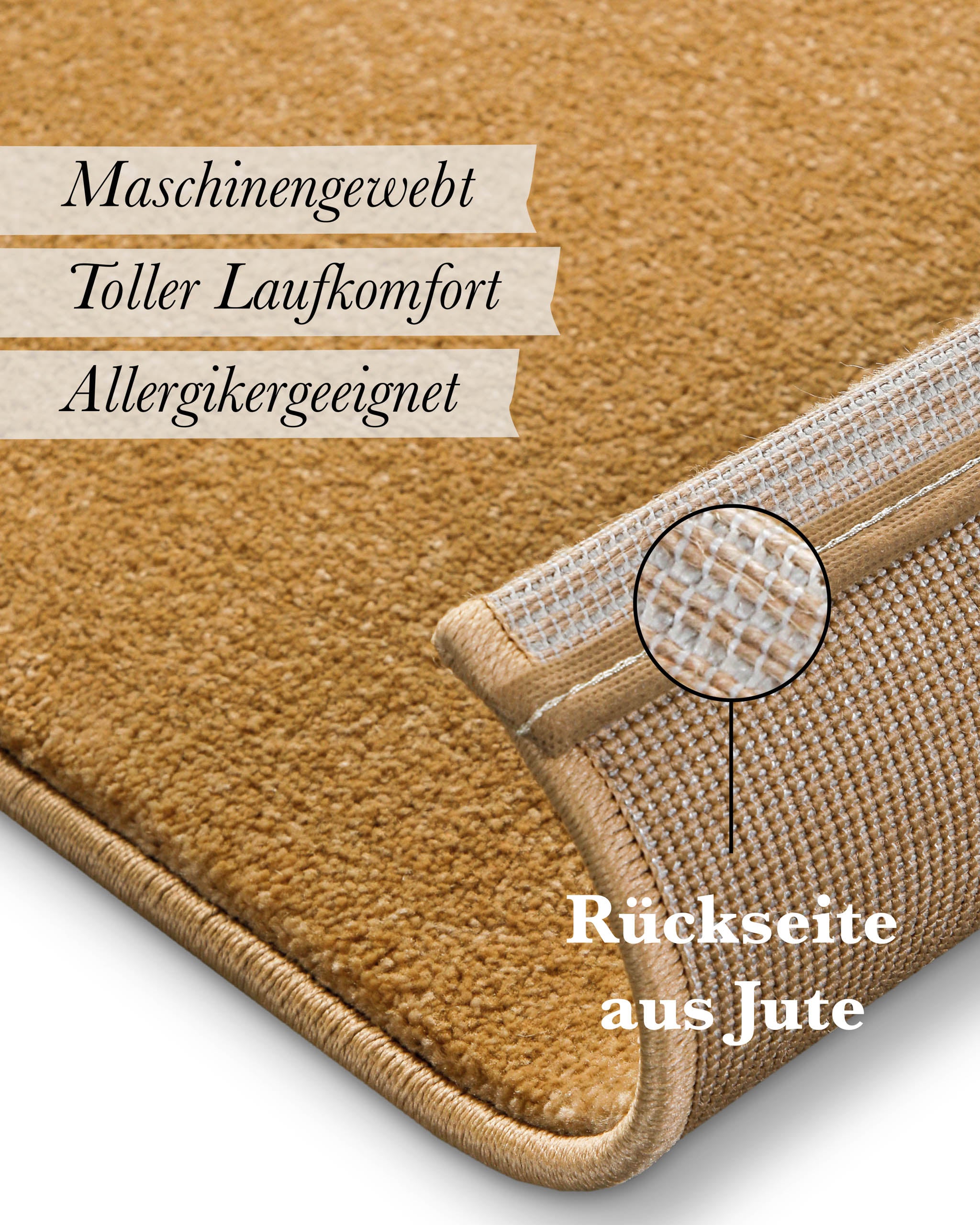 weconhome-basics-freja-kurzflorteppich-ocker-gelb-uni image 4