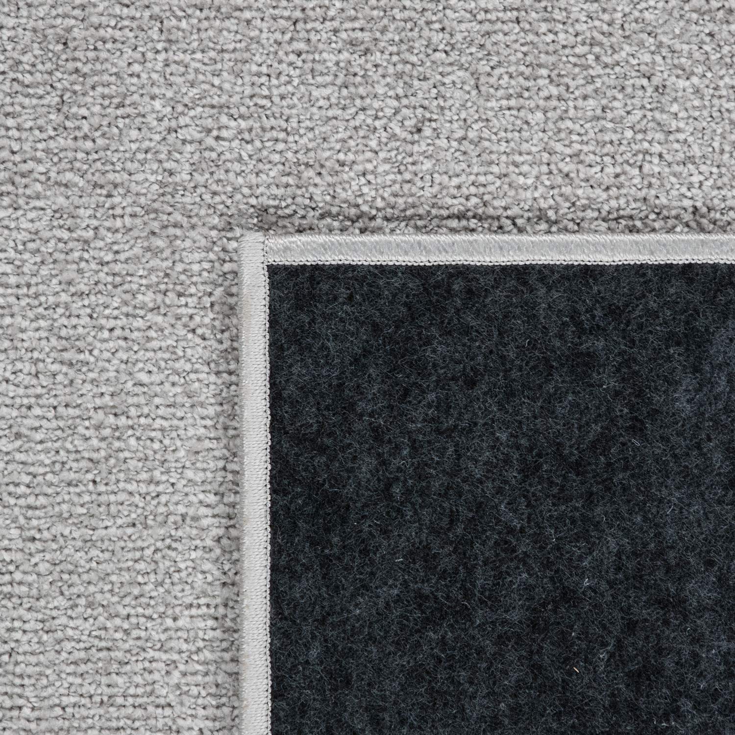 paco-home-kurzflor-teppich-silber-80x250-cm image 4