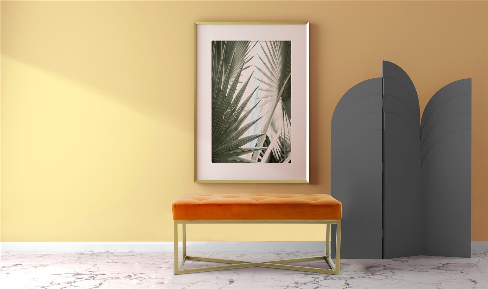 kayoom-cameron-125-sitzbank-eleganter-sitzhocker-in-samtoptik-mit-goldenen-metal image 4