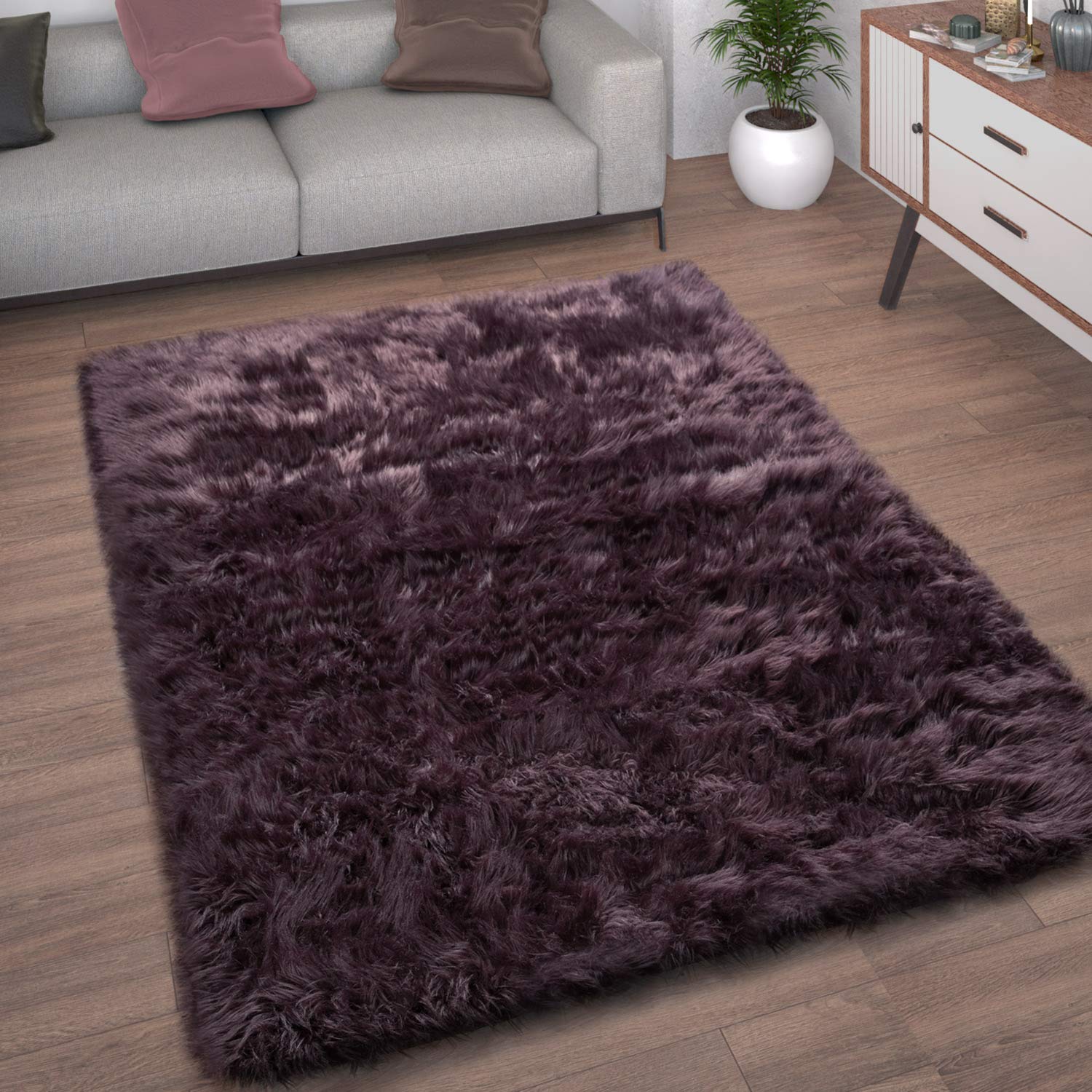 paco-home-kunstfell-fellteppich-schwarz-45-cm-rund image 6