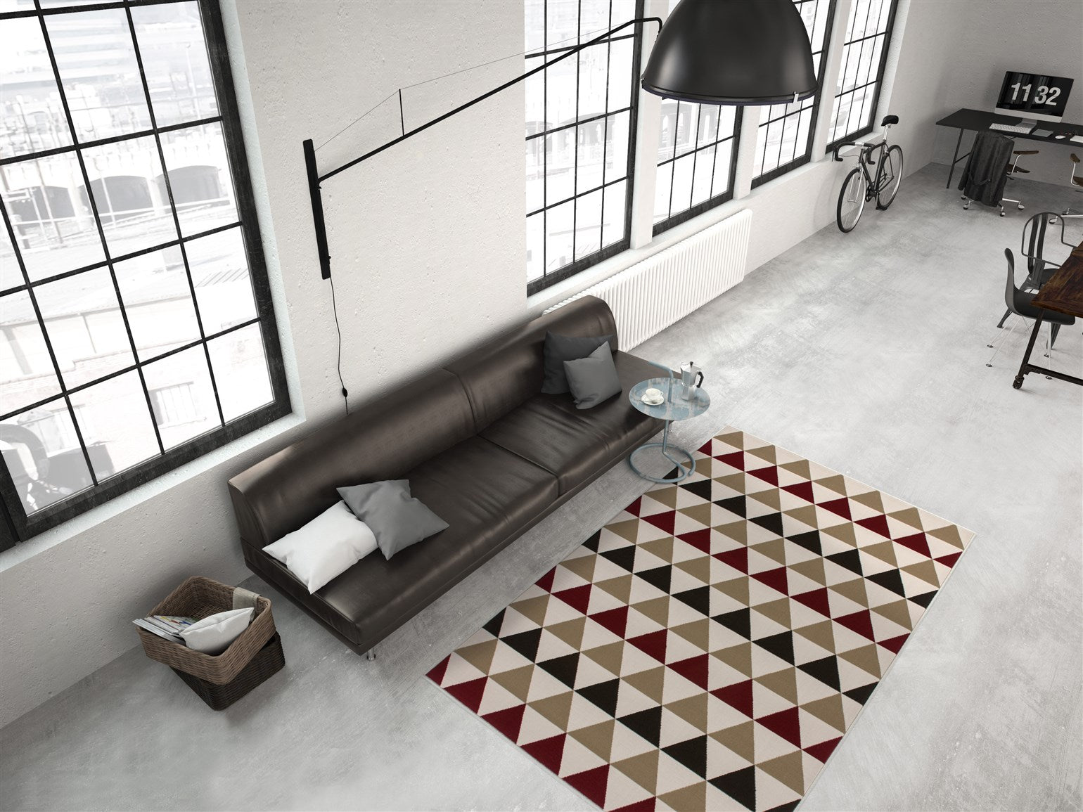 kayoom-now-825-kurzflorteppich-geometrisches-rautenmuster-verschiedene-farben-gr image 2