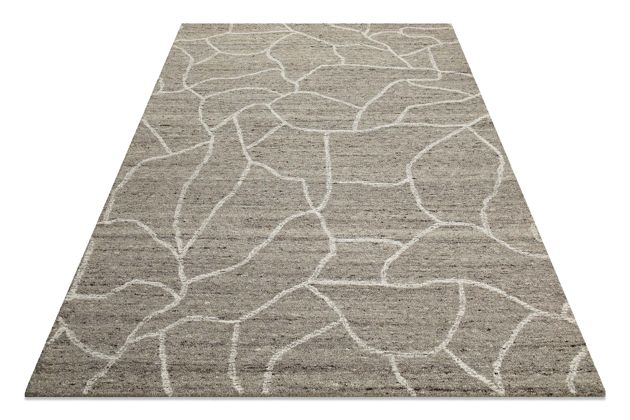weconhome-hamptons-fortyone-kurzflor-teppich-taupe-meliert-handgetuftet-100-schu image 3