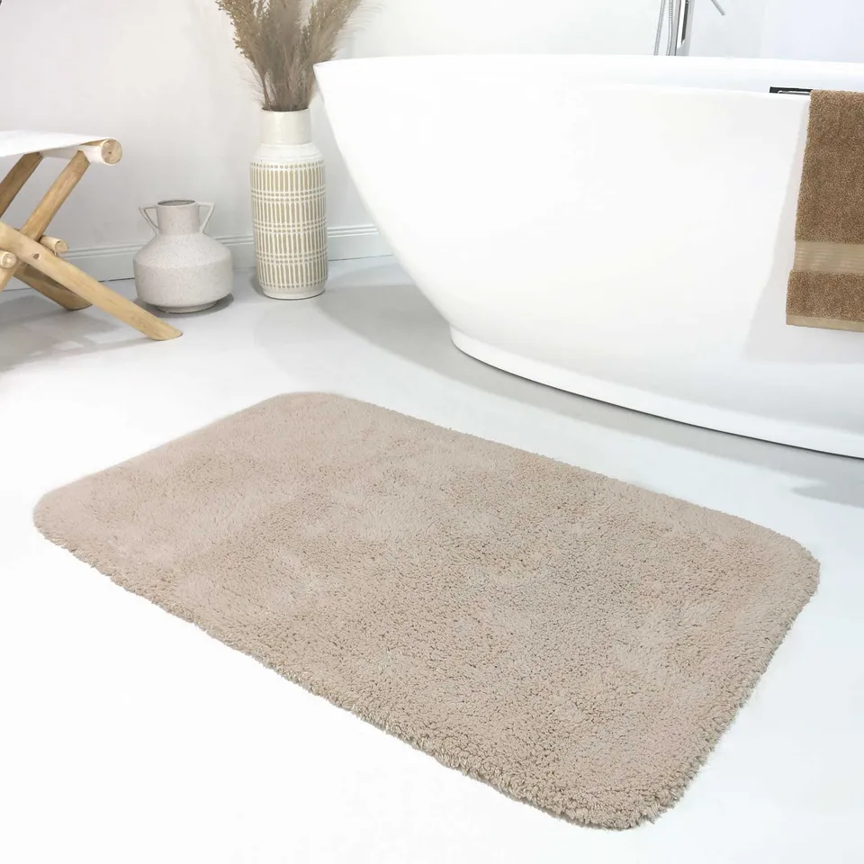 weconhome-basics-badteppich-ole-beige-getuftete-baumwolle-rechteckig-rund-f-rs-b image 1