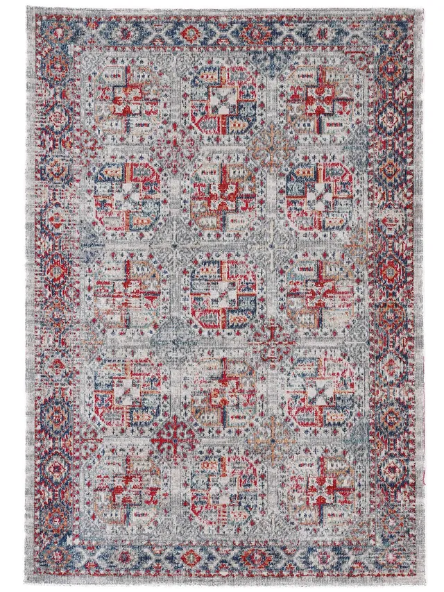 carpetine-flachgewebeteppich-mahal-hellgrau-80x150-cm-moderner-teppich-100-polyp image 1