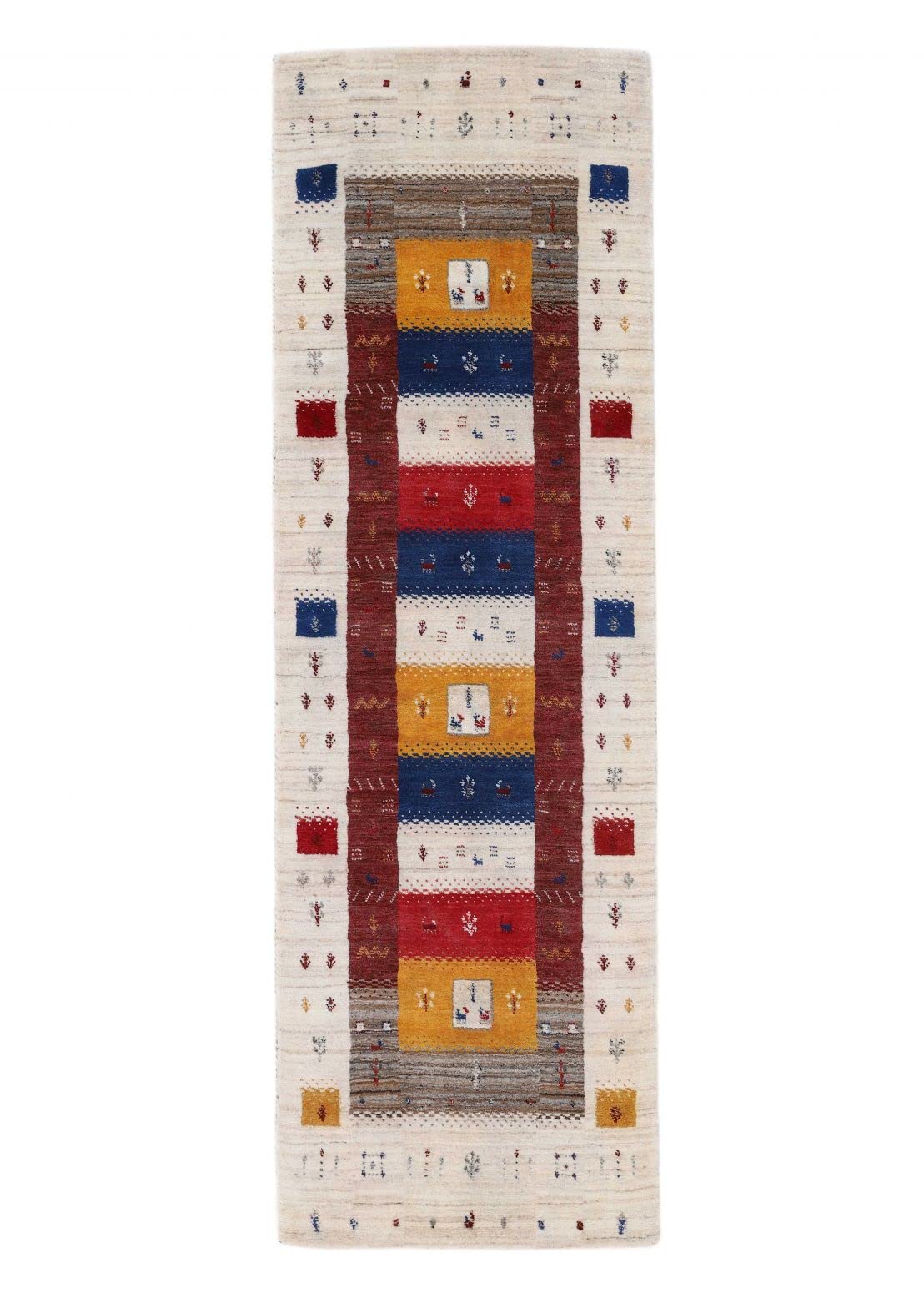 carpetfine-gabbeh-soni-l-ufer-80x300-cm-multicolor-wollteppich image 1