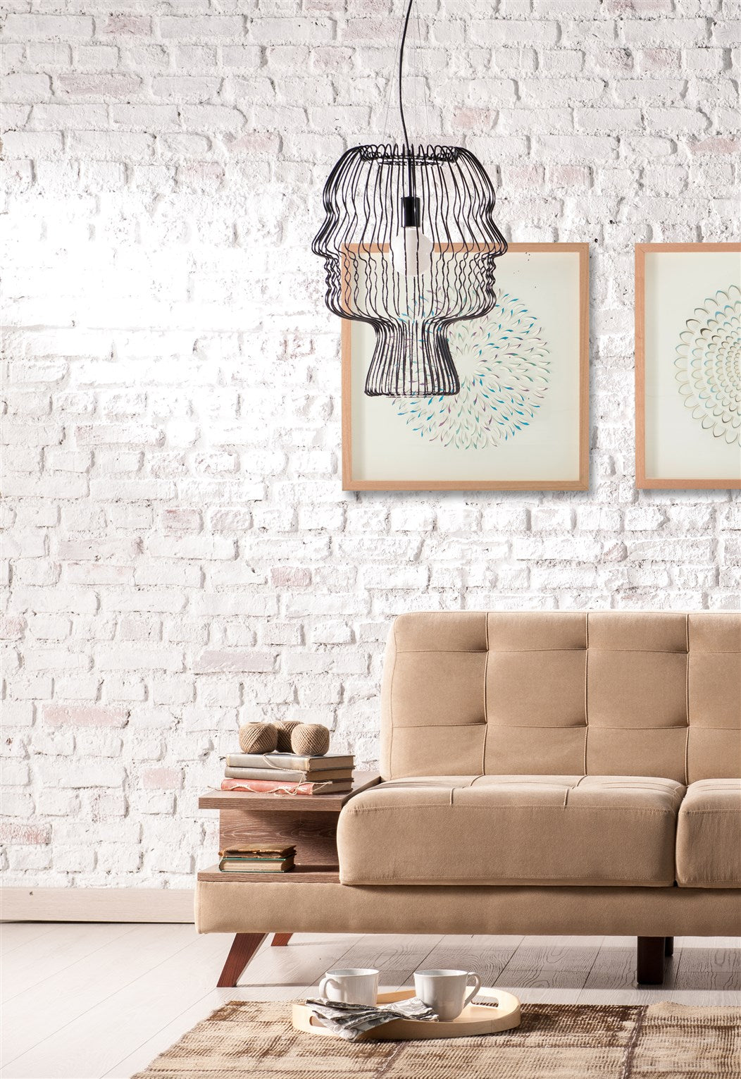kayoom-bilder-papierkunst-circle-i-60x60-cm-moderne-wanddekoration-aus-holzmater image 2