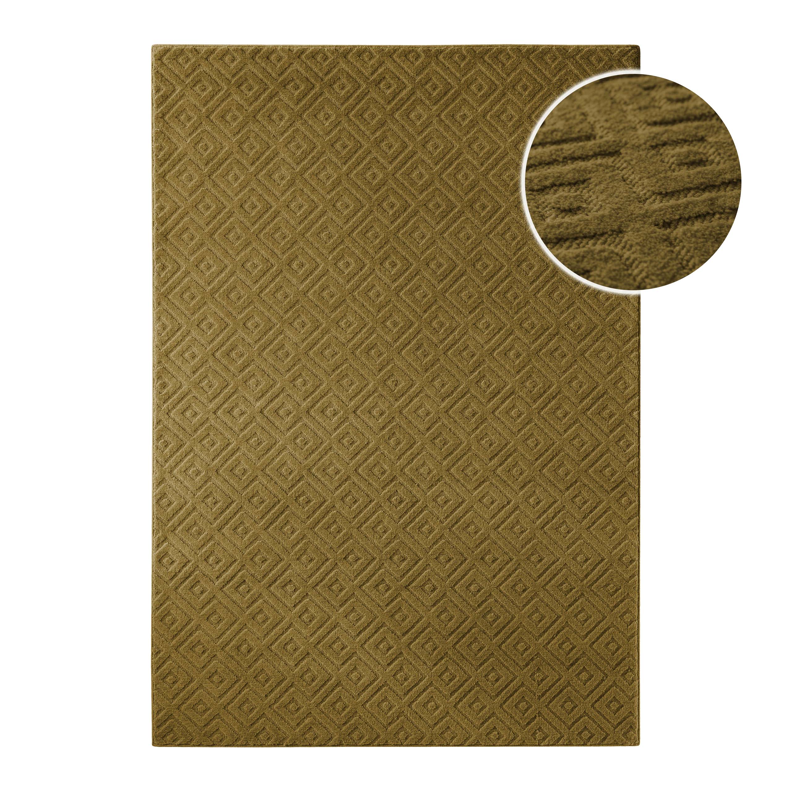 weconhome-castello-two-kurzflor-teppich-blass-gr-n-aus-schurwolle image 1