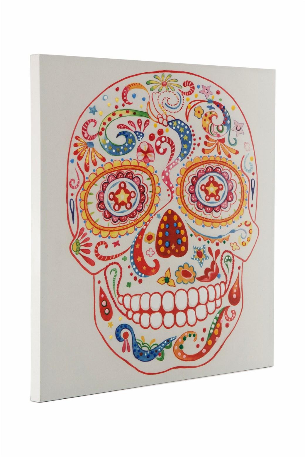 kayoom-l-wandbild-totenkopf-90-cm-x-90-cm-handgemaltes-acrylbild-auf-leinwand-mi image 5