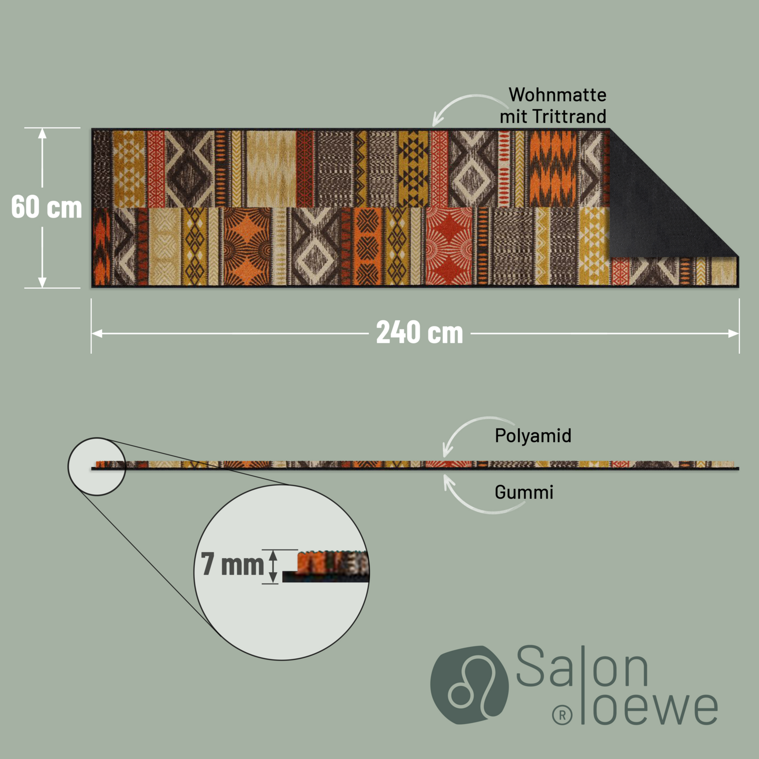 salonloewe-ethno-patch-teppich-60-x-240-cm-geometrisches-design-in-braun-orange- image 4